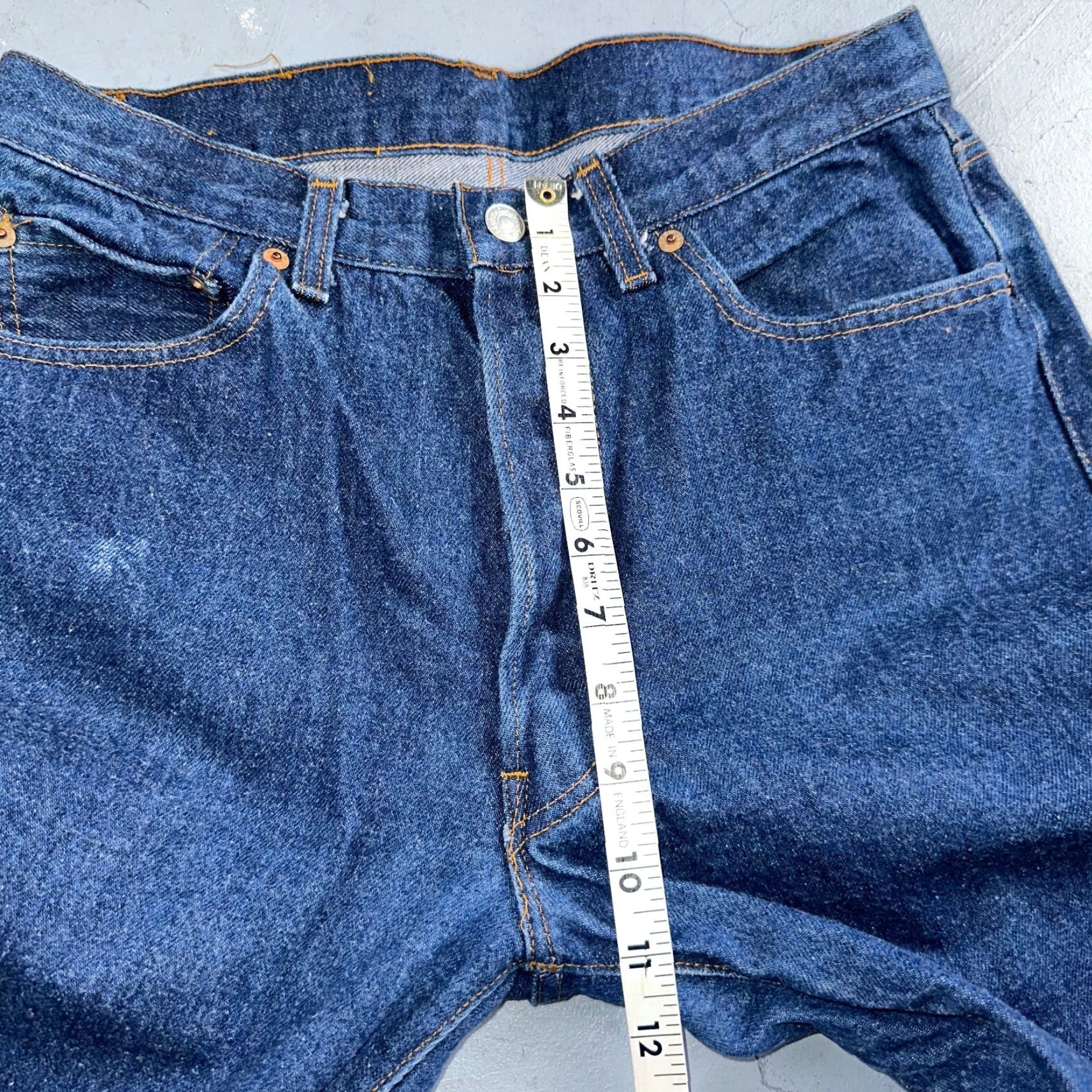Levi's VINTAGE Levi's 501 80s Straight Leg Jeans Blue Dark Wash 34x34 Mens Size US 34 / EU 50 - 7 Thumbnail