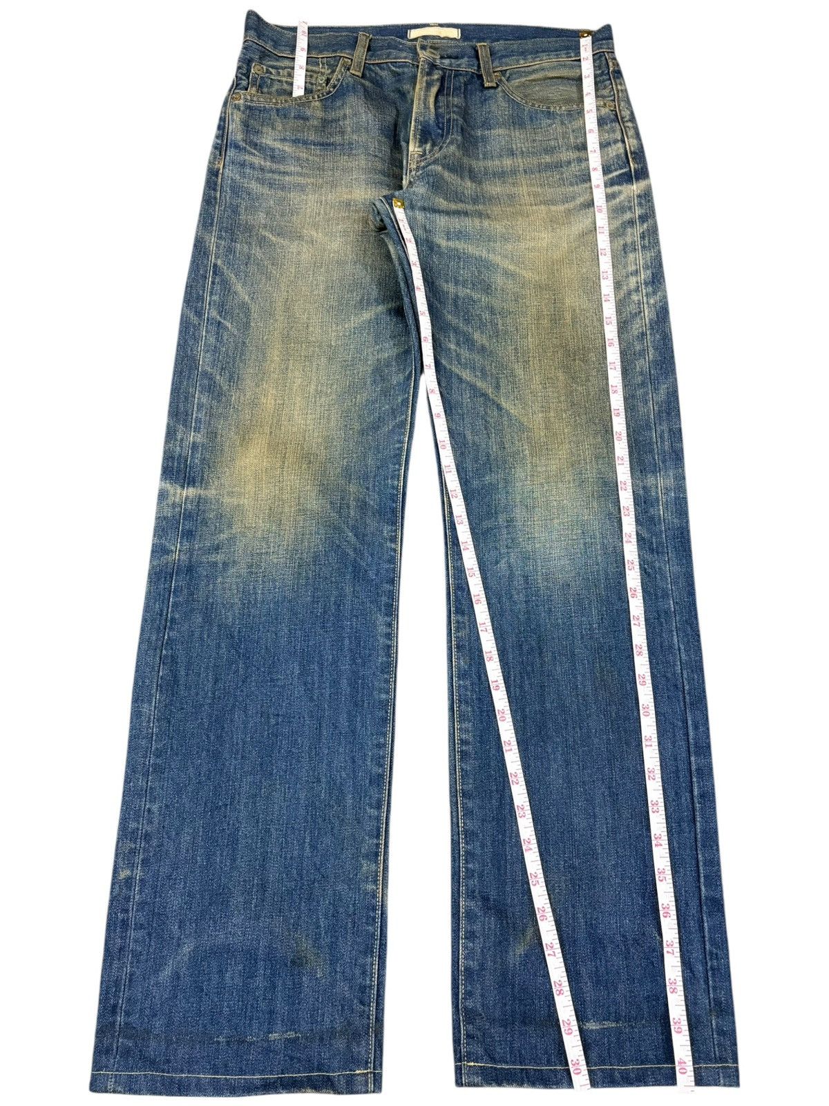 Uniqlo Vintage Japanese Uniqlo Mud Wash Distressed Loose Jeans Size US 32 / EU 48 - 11 Thumbnail
