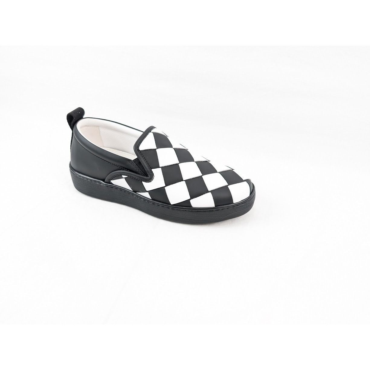 Bottega Veneta o1rshd1 Bolt Calf Intrecciato Sneakers in Nero / Optic White Size US 7.5 / EU 40-41 - 2 Thumbnail