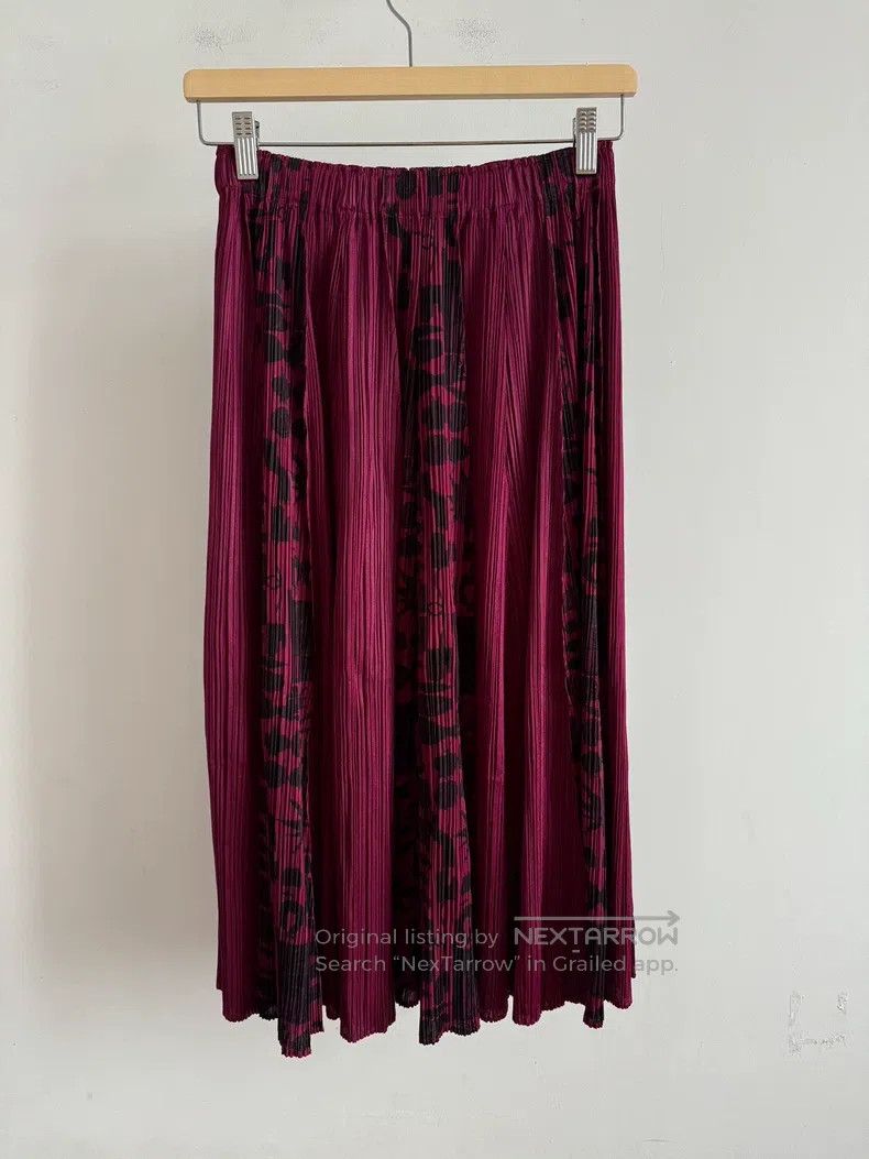 Issey Miyake Issey Miyake Red Midi Skirt Size 23" - 2 Thumbnail
