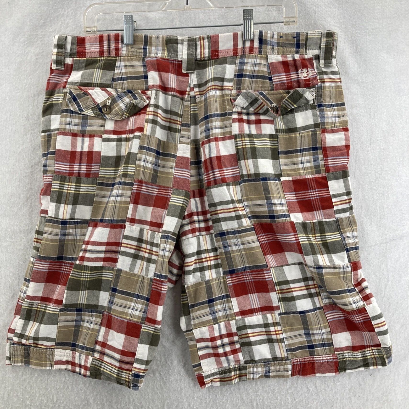 Izod IZOD Mens Shorts 36 Patchwork Plaid 36 X 9 Casual Cotton Multicolor Outdoor Mens Size US 36 / EU 52 - 2 Thumbnail