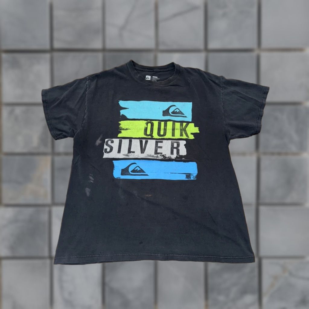Quiksilver Quiksilver T-Shirt Black XL Men Distressed Y2K Surf Size US XL / EU 56 / 4 - 1 Thumbnail
