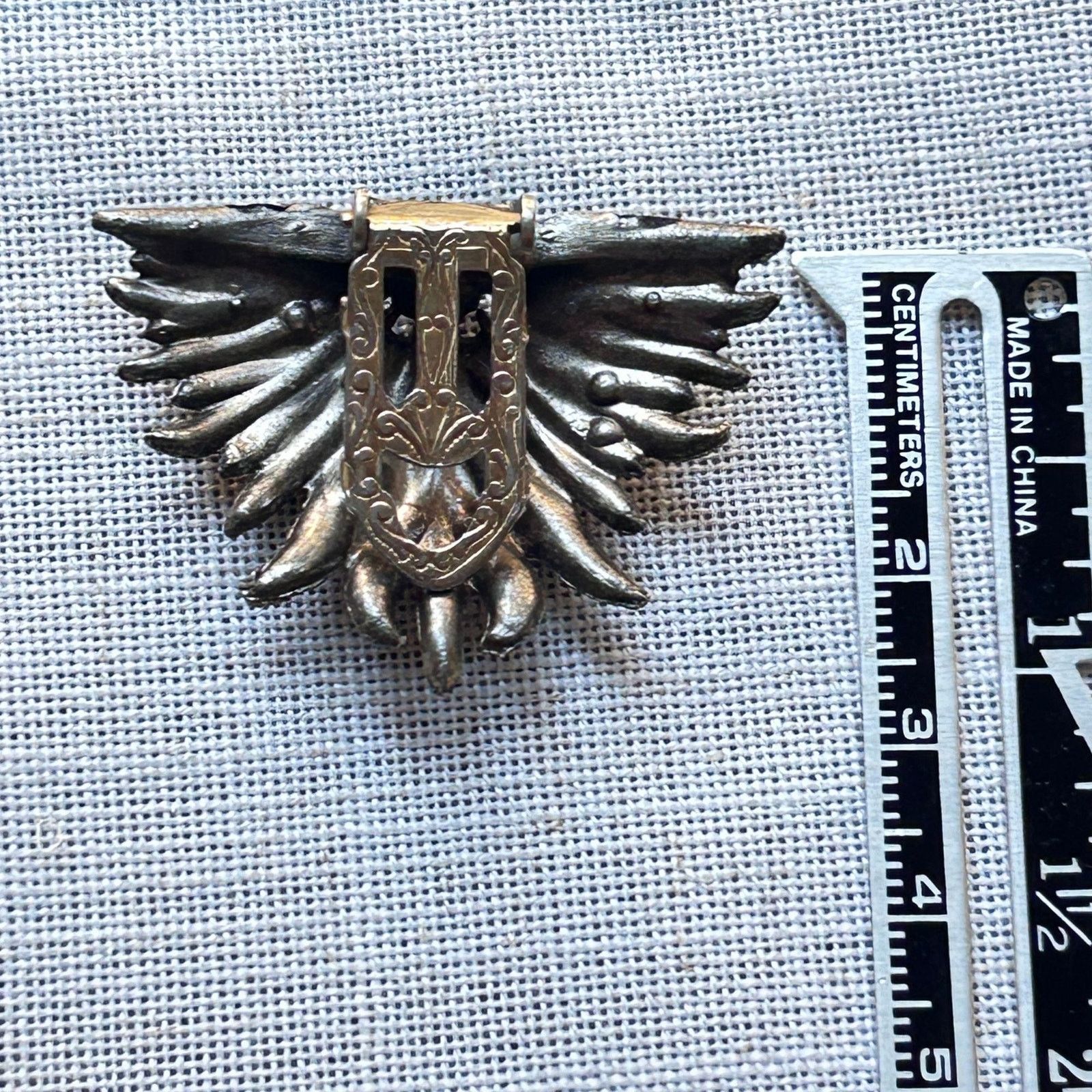 Vintage Vintage 1930s–40s Winged Rhinestone Fur Clip Art Deco Size ONE SIZE - 6 Thumbnail