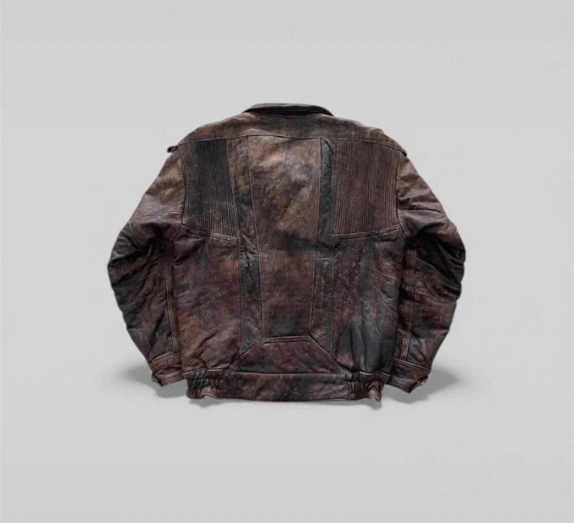 Other Vintage distressed leather moto jacket oversized japanese Size M / US 6-8 / IT 42-44 - 5 Thumbnail
