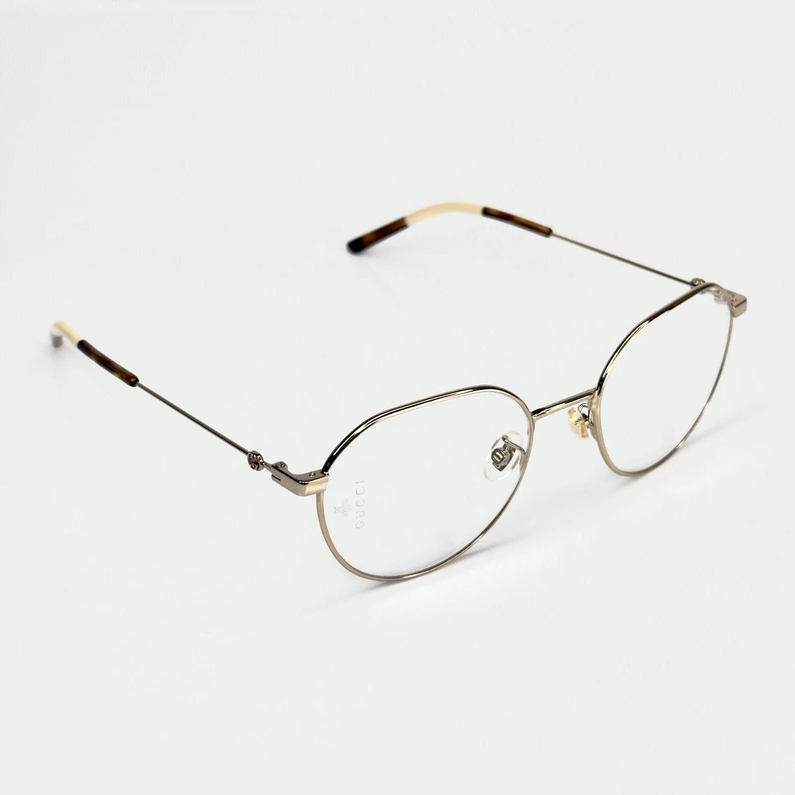 Gucci GUCCI GG0684O 0684 Gold Logo Unisex Oval Eyeglasses 001 Size ONE SIZE - 5 Thumbnail