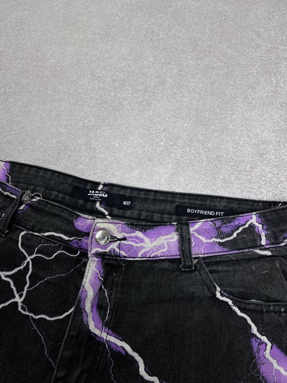 Vintage VINTAGE LIGTHNING ALLOVERPRINT BAGGY DENIM JEANS Y2K 32 Size US 32 / EU 48 - 7 Thumbnail