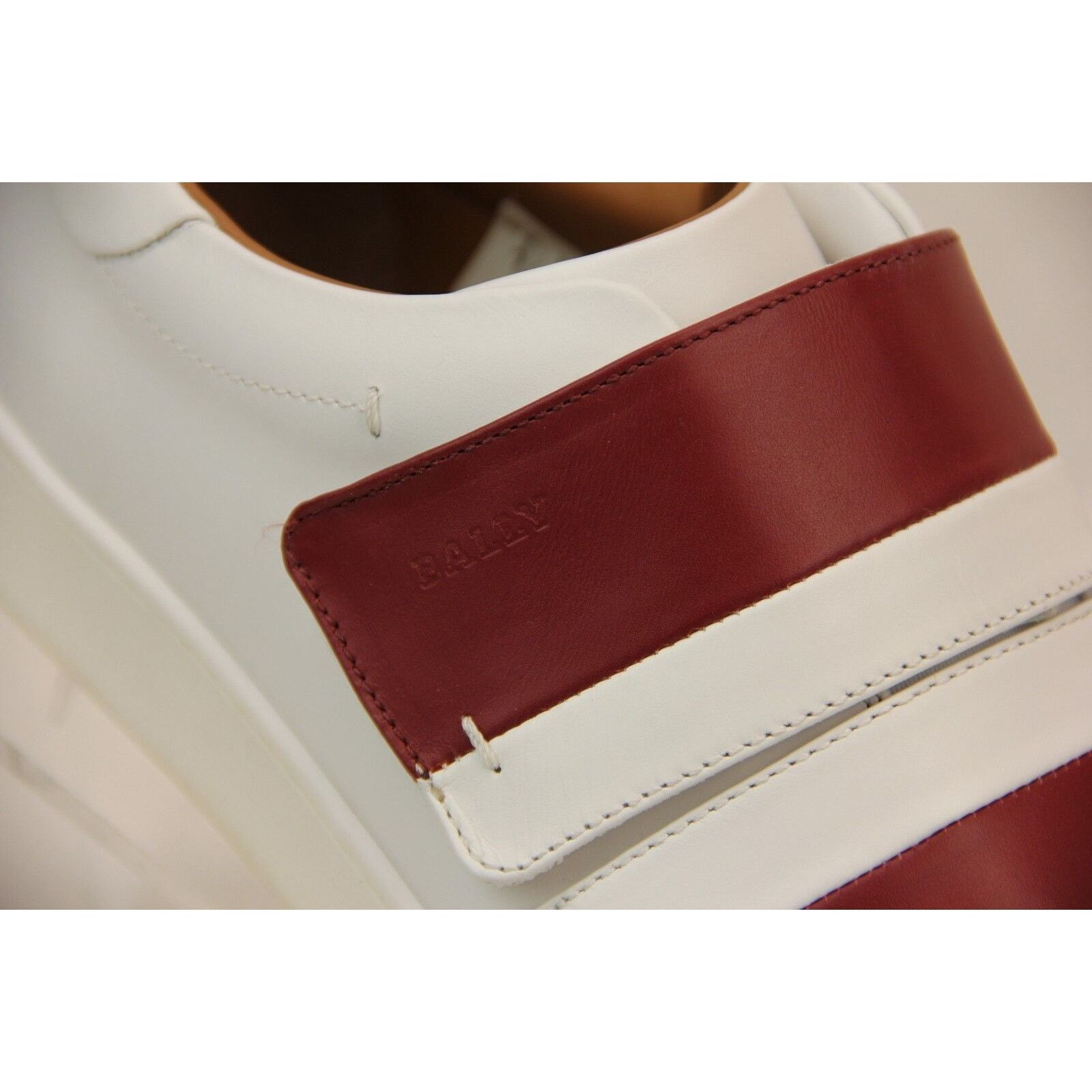 Bally WILLET WHITE RED LEATHER LOGO SWISS SNEAKERS 12 US 45 ITALY Size US 12 / EU 45 - 9 Thumbnail