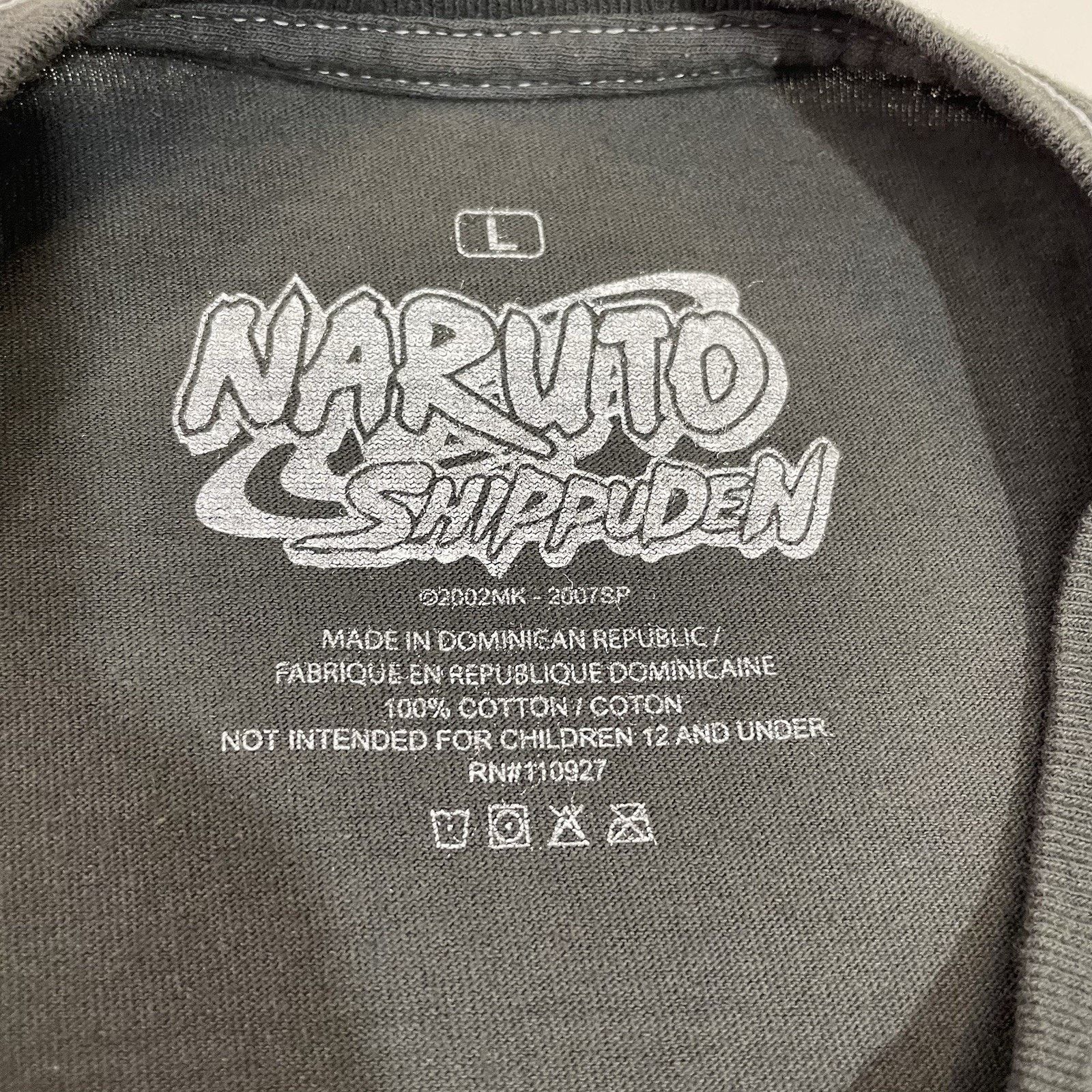 Ripple Junction 2007 Naruto Shippuden Shirt Hidden Leaf Village Black Large Size US L / EU 52-54 / 3 - 3 Thumbnail