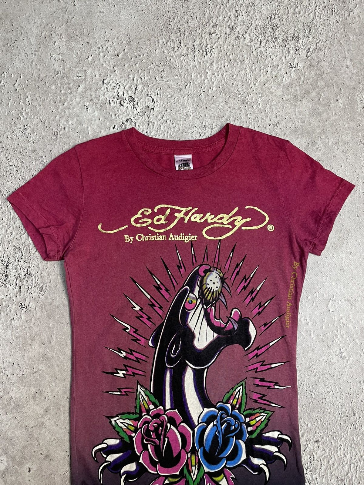 Christian Audigier × Ed Hardy Vintage Ed Hardy tee Y2K style Skull t-shirt Woman’s Size S / US 4 / IT 40 - 3 Thumbnail