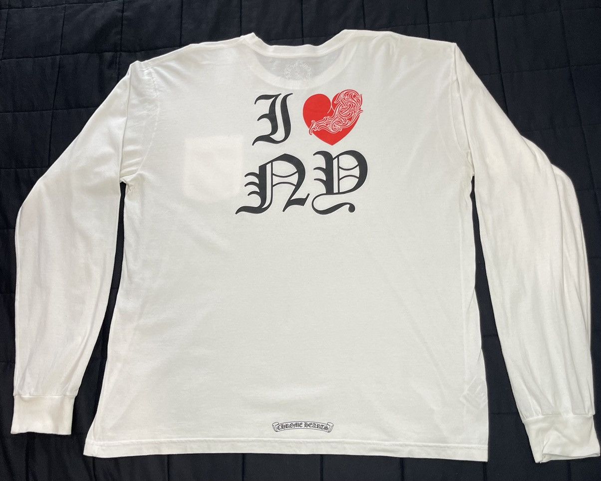 Chrome Hearts Chrome Hearts I Love NY White Long Sleeves Size US XXL / EU 58 / 5 - 1 Thumbnail