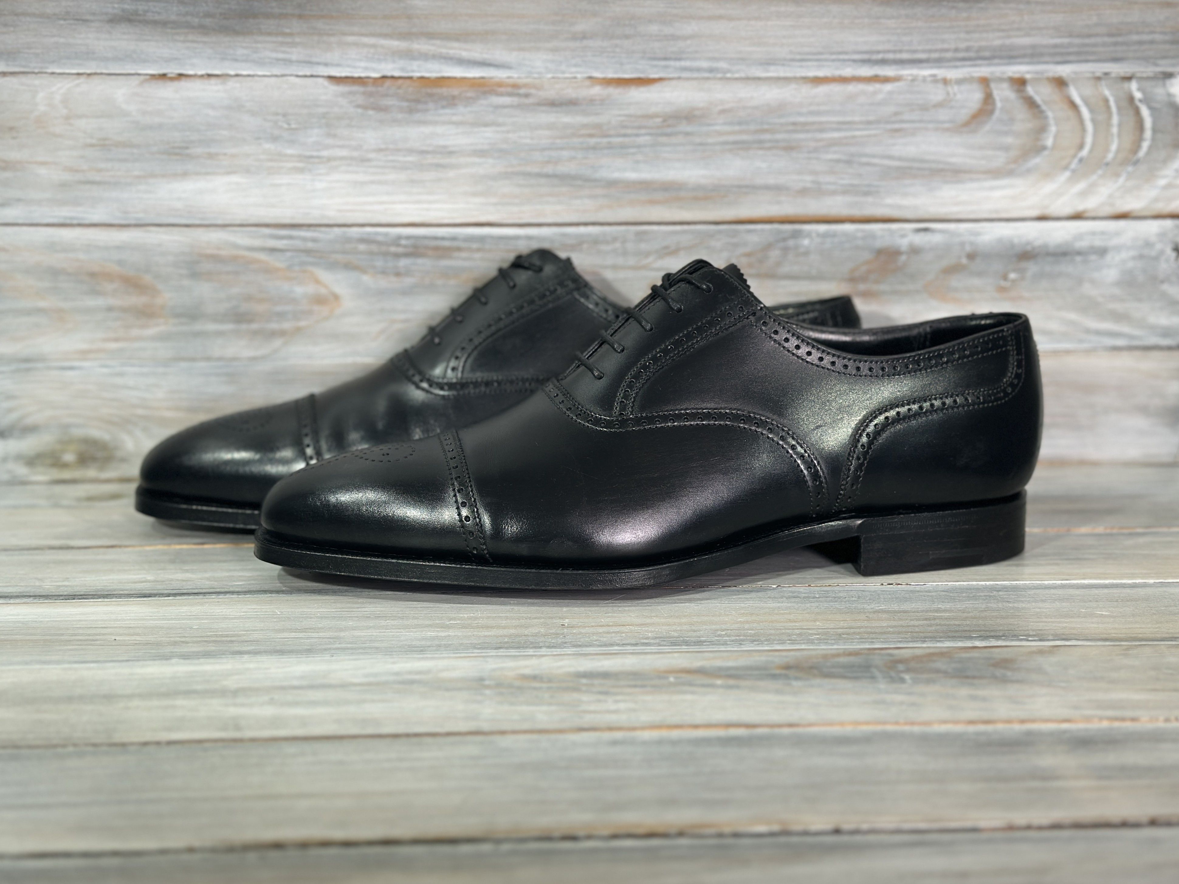 Crockett & Jones CROCKETT JONES Selborne Black Calf Made In England Luxury Size US 8 / EU 41 - 19 Thumbnail