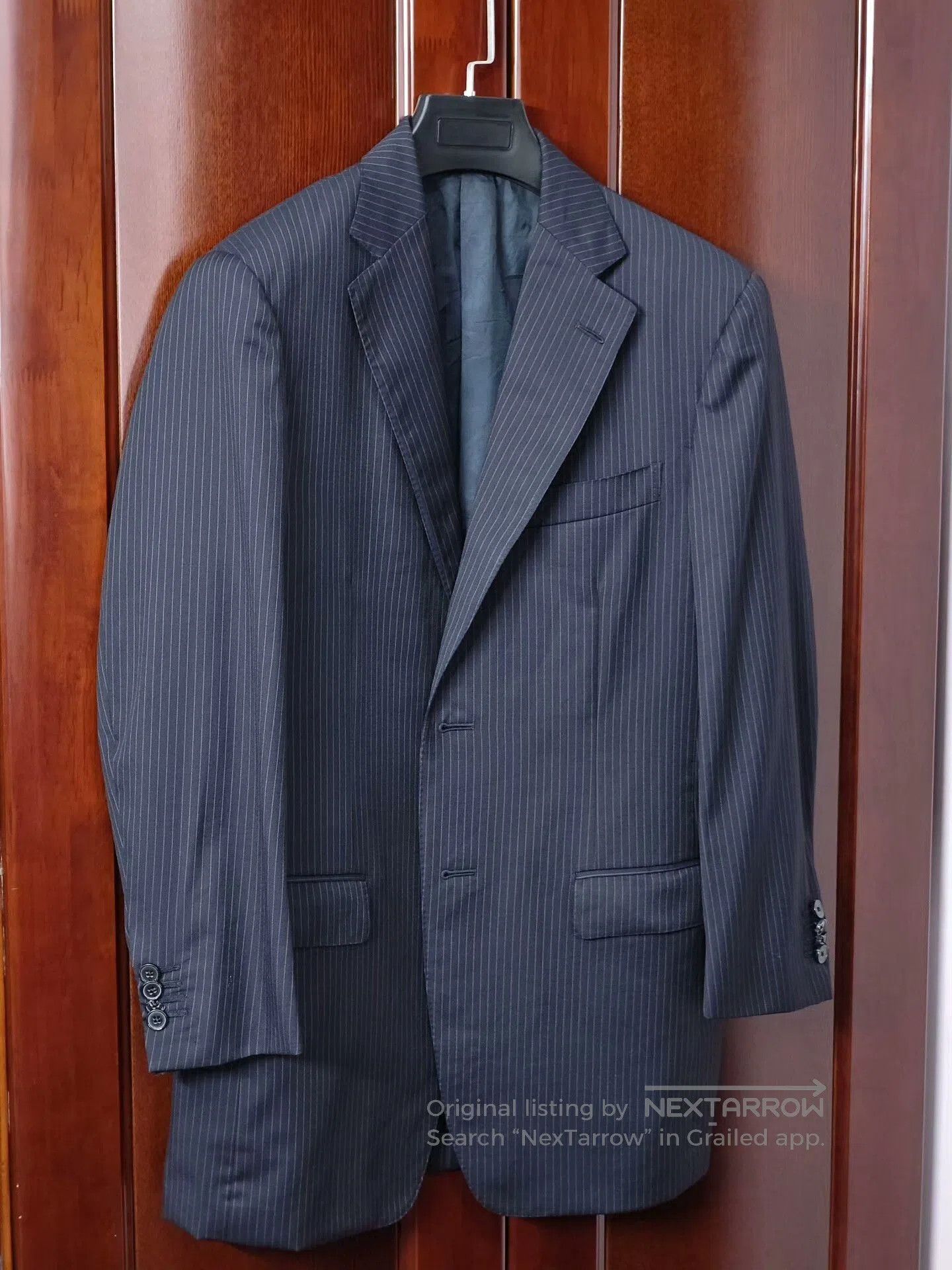 Ermenegildo Zegna Zegna Italian Wool Striped Suit Jacket. Size US S / EU 44-46 / 1 - 1 Thumbnail