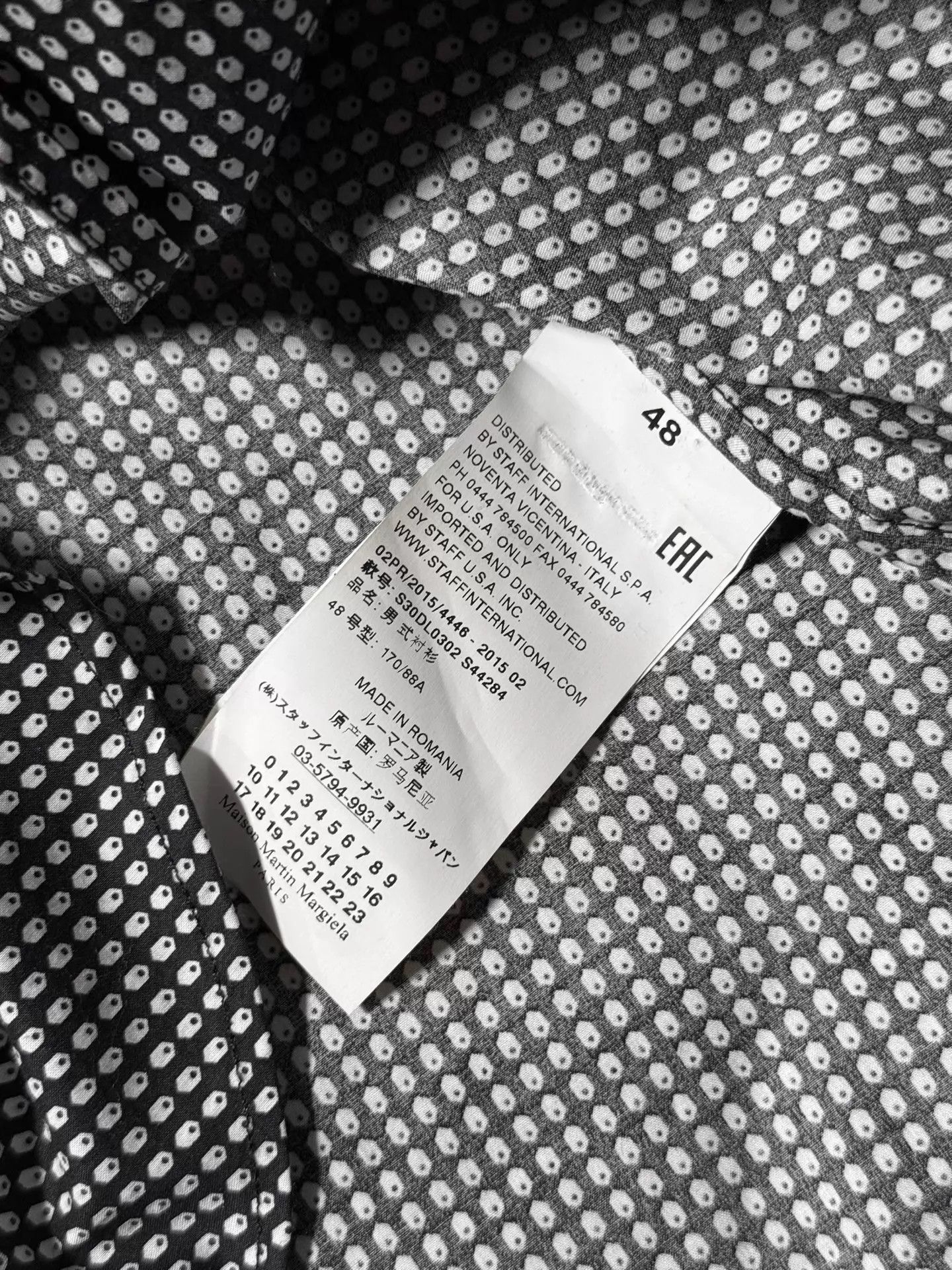 Other MMM F/W15 Solid Textured Shirt Black & White 48 Size US M / EU 48-50 / 2 - 7 Thumbnail