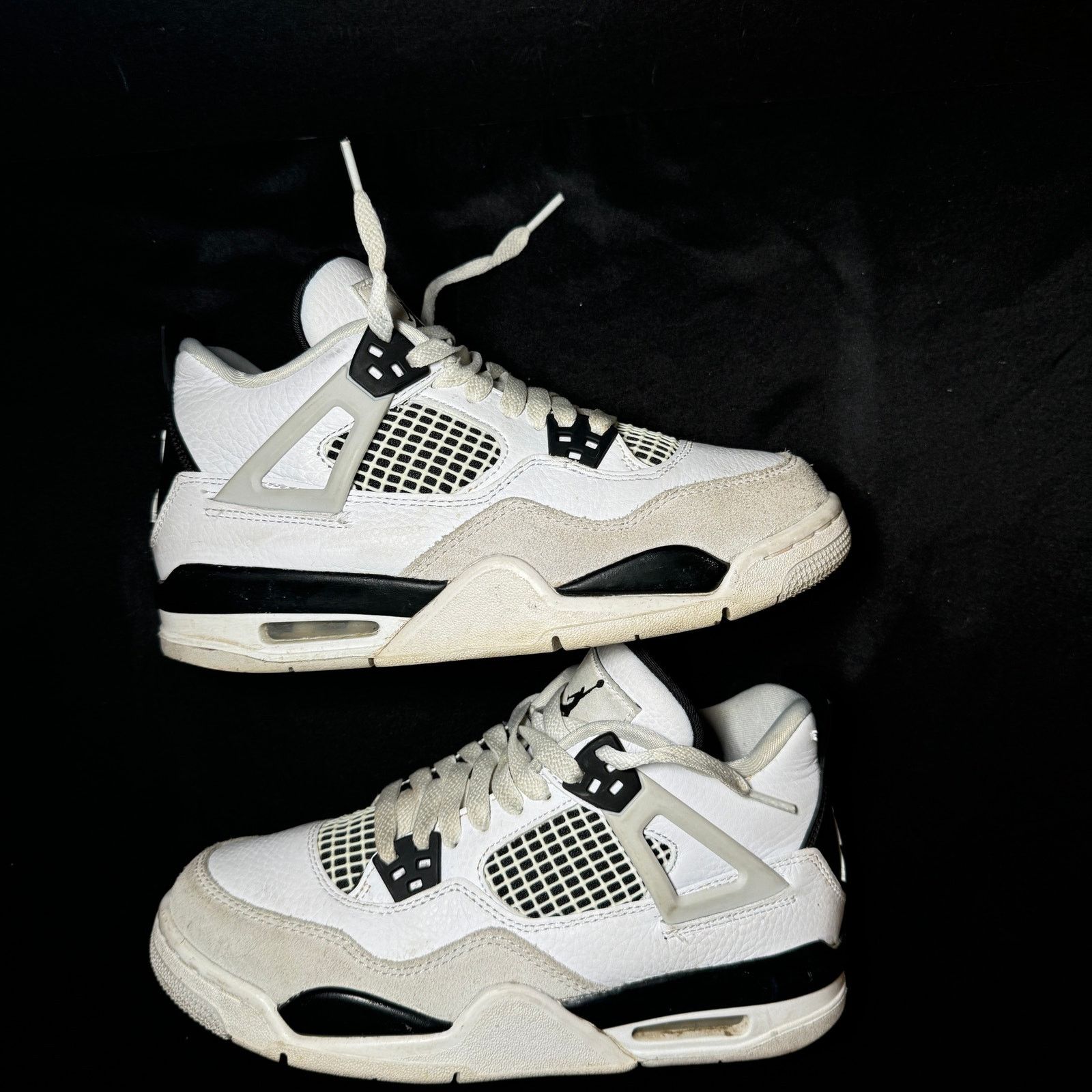 Jordan Brand × Nike Size 5 Nike Air Jordan 4 Retro GS Military Black Men's Shoes Size US 5 / EU 37 - 2 Thumbnail