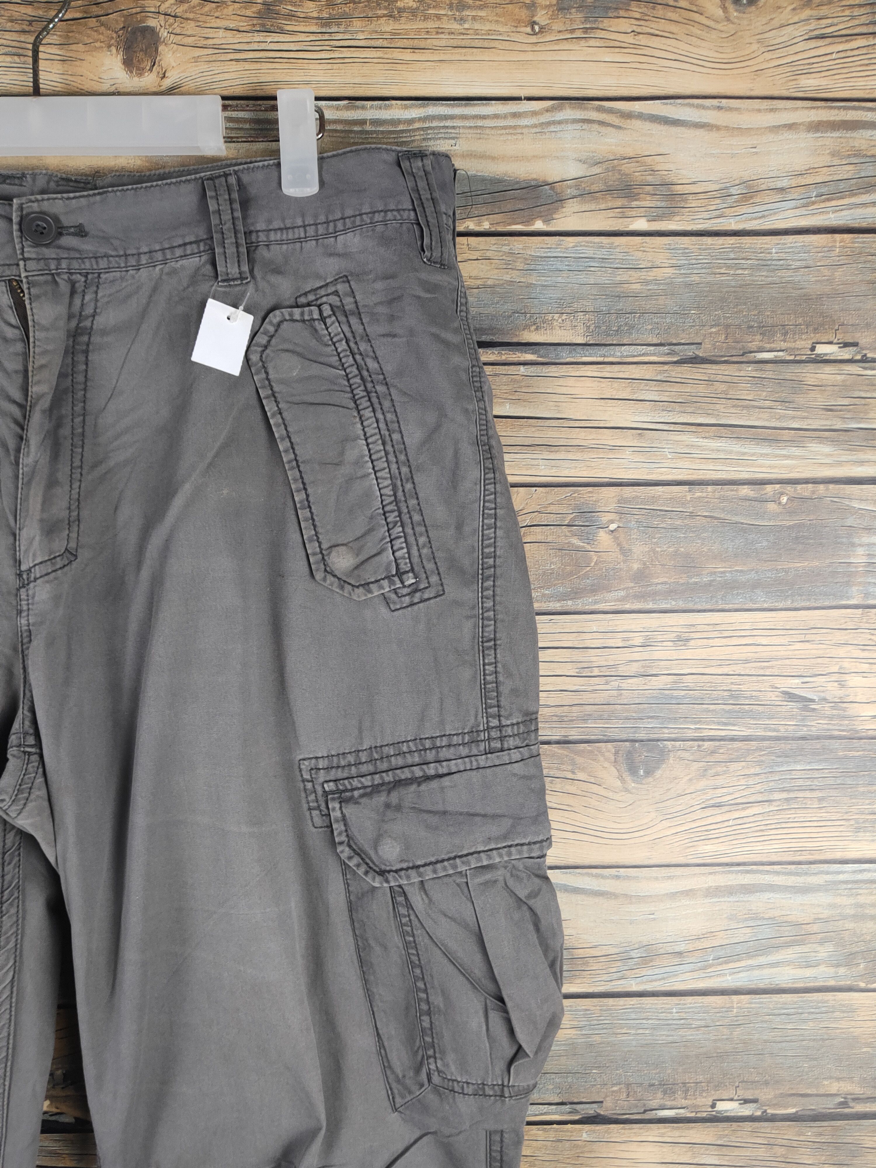 Japanese Brand DL Villand Olive Multipocket utility Cargo Pants #sp46-253T Size US 37 - 5 Thumbnail
