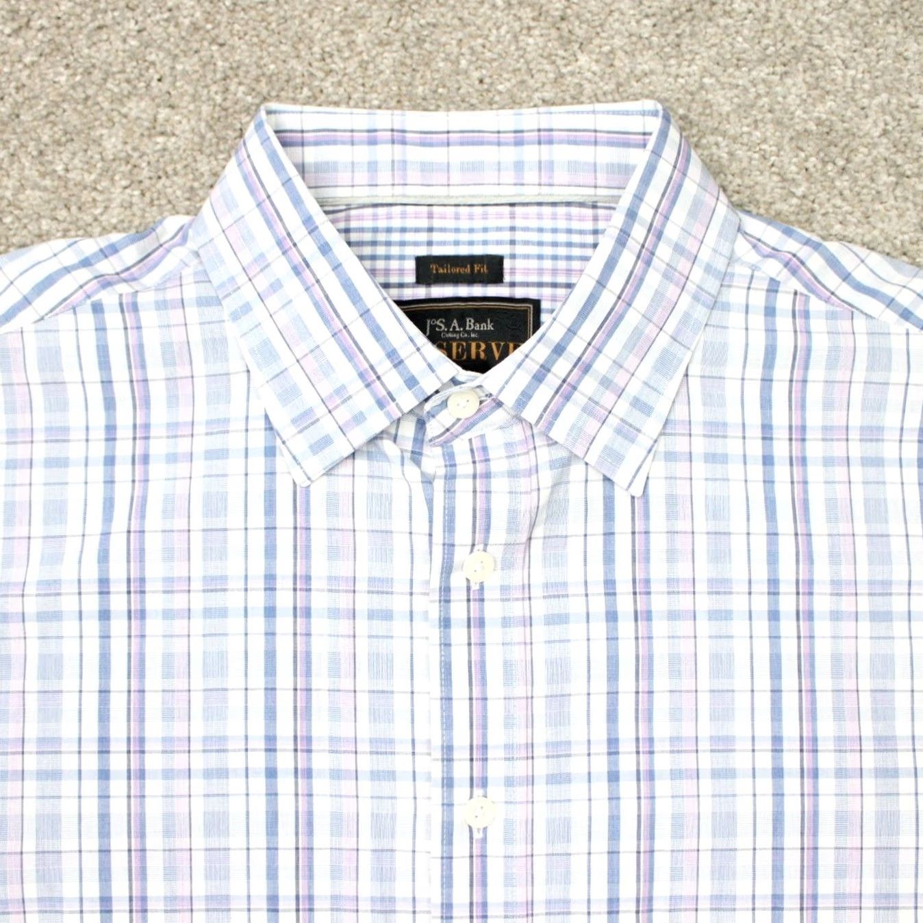 Jos. A. Bank Jos. A. Bank Shirt Mens Large Blue Reserve Cotton/Cashmere Long Sleeve Button Size US L / EU 52-54 / 3 - 4 Thumbnail