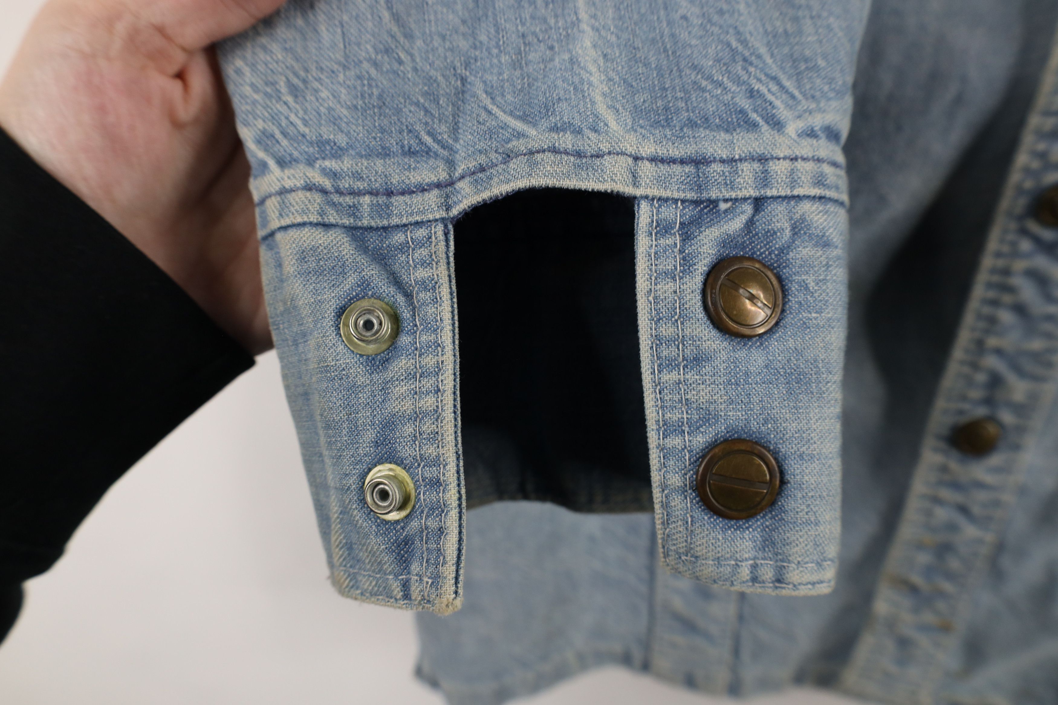 Vintage Vintage 50s 60s Streetwear Denim Button Shirt Jacket USA Size M / US 6-8 / IT 42-44 - 4 Thumbnail