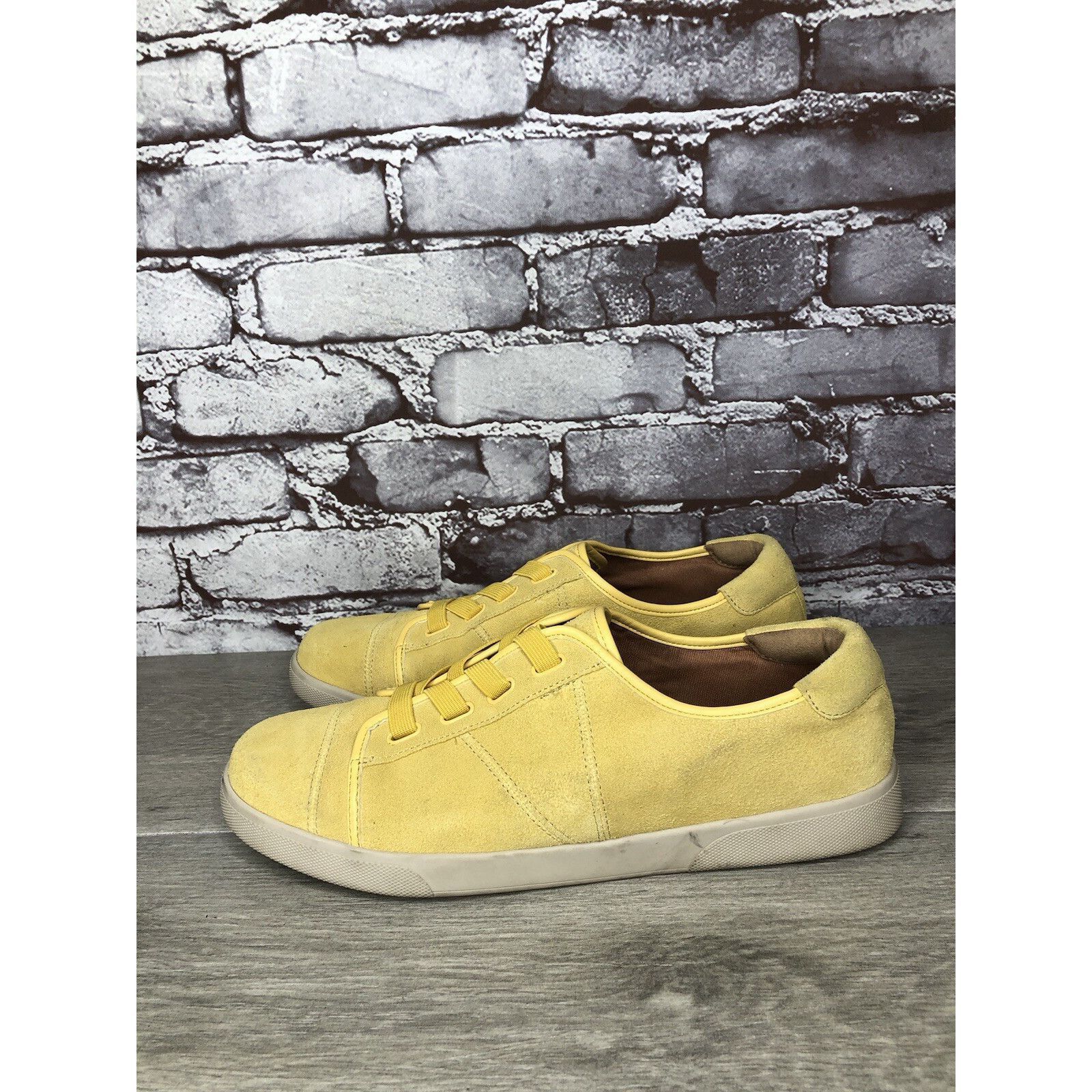 Other Vionic Jean Yellow Suede Casual Comfort Lace Sneakers Shoes Size US 9.5 / IT 39.5 - 4 Thumbnail