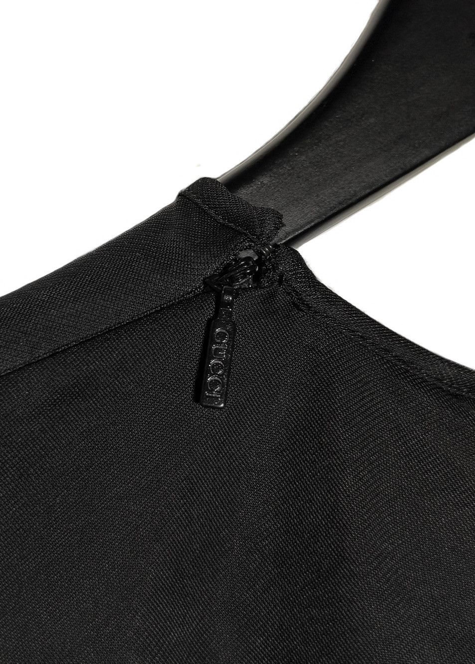 Gucci Gucci FW23 Black Gathered Viscose Jersey Long Sleeves Top Size S / US 4 / IT 40 - 4 Thumbnail