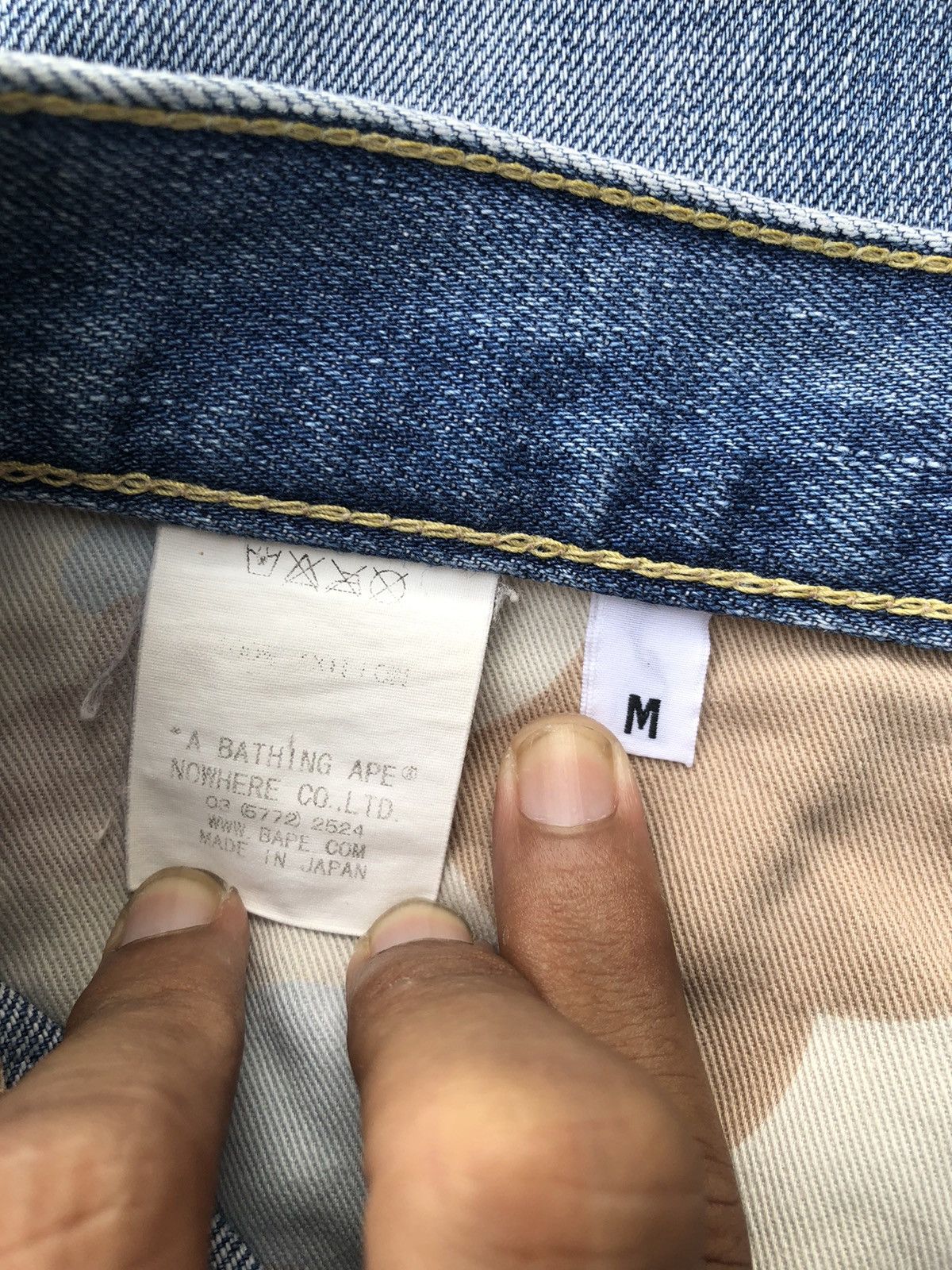 Bape vintage OG Bape A Bathing Ape Denim Jeans Size US 32 / EU 48 - 4 Thumbnail