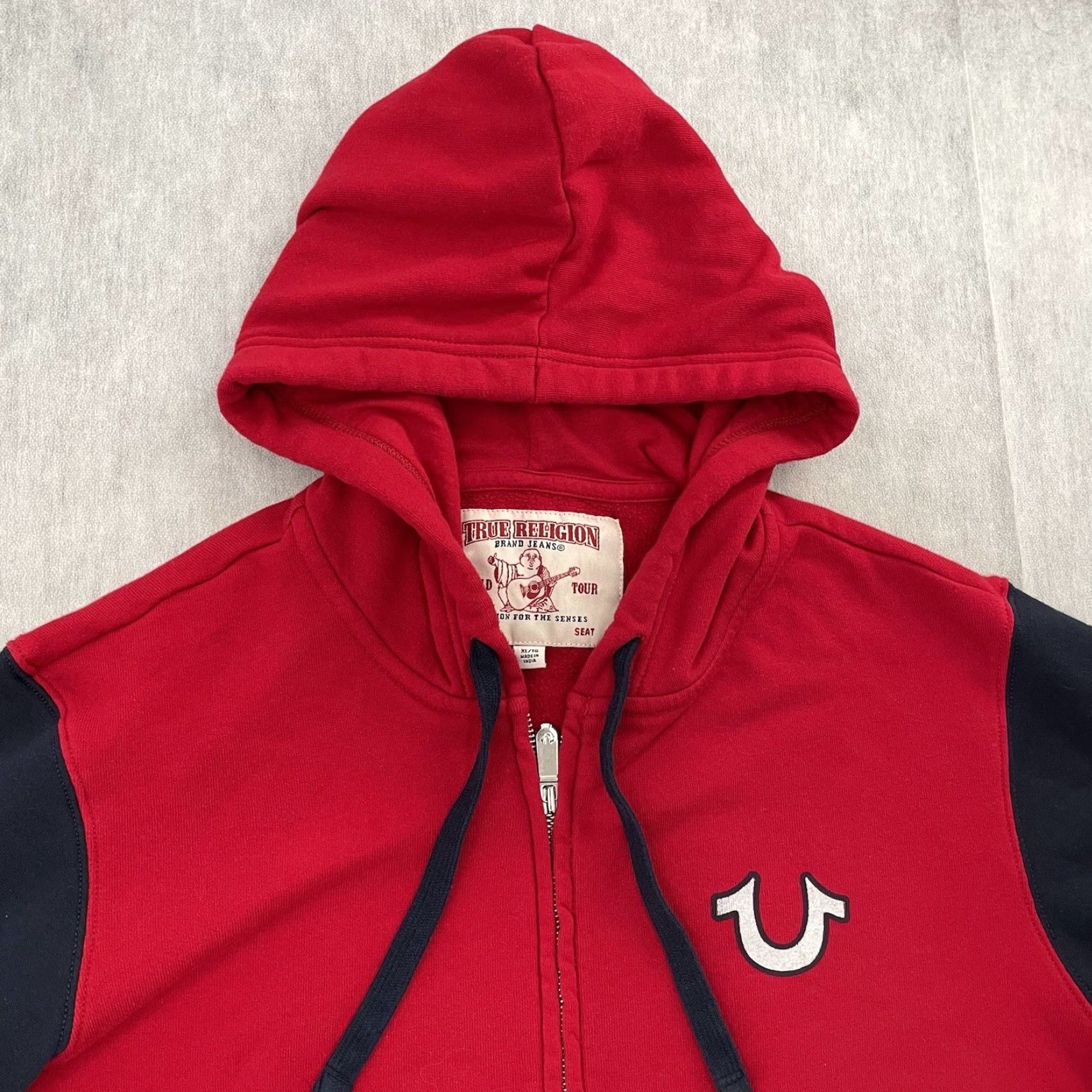 True Religion VINTAGE True Religion Hoodie Adult XL Red Full Zip Buddha Streetwear Y2K Mens Size US XL / EU 56 / 4 - 3 Thumbnail