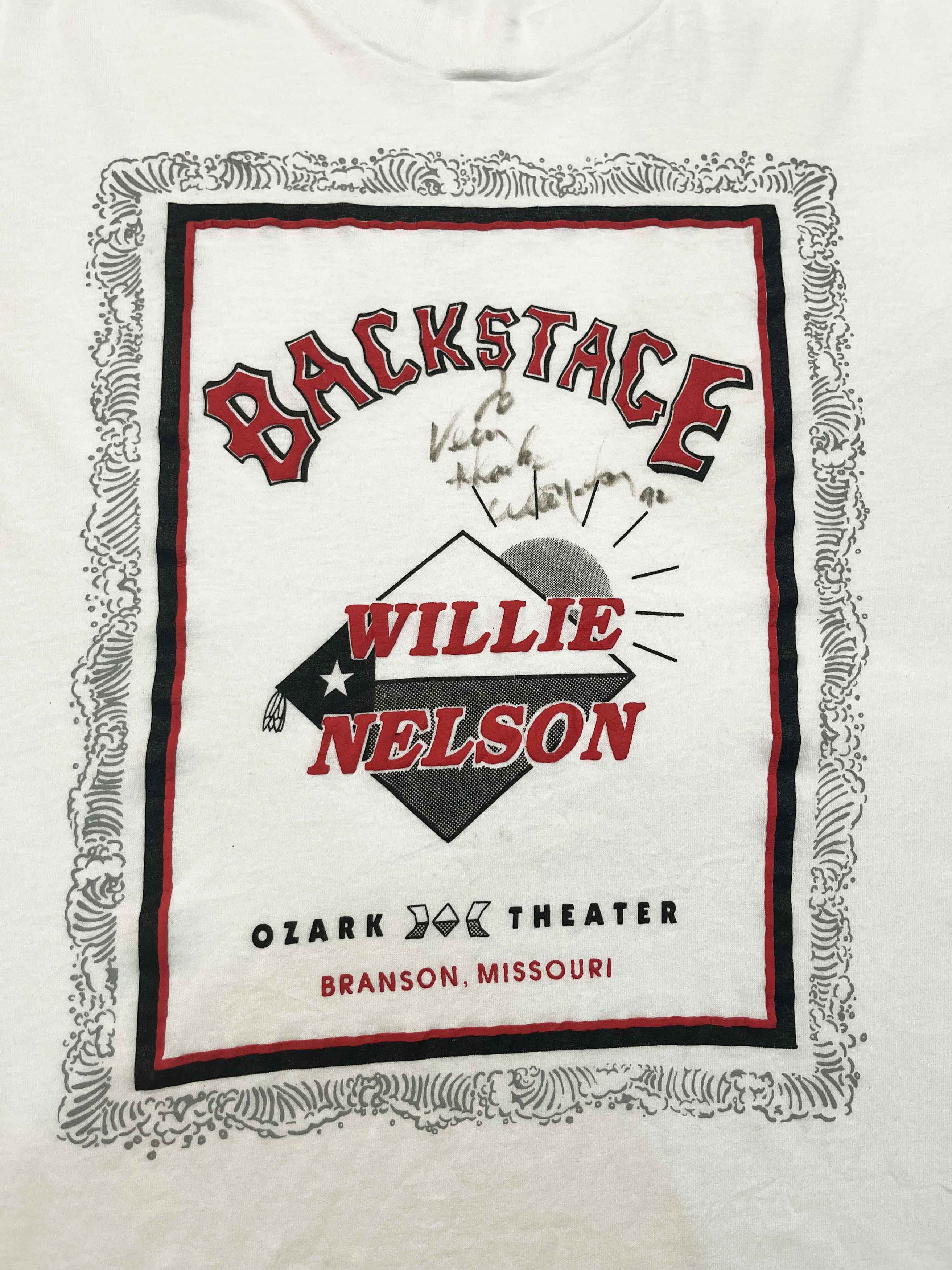 Vintage Vintage Willie Nelson Backstage Ozark Theater T-Shirt Size US L / EU 52-54 / 3 - 2 Thumbnail