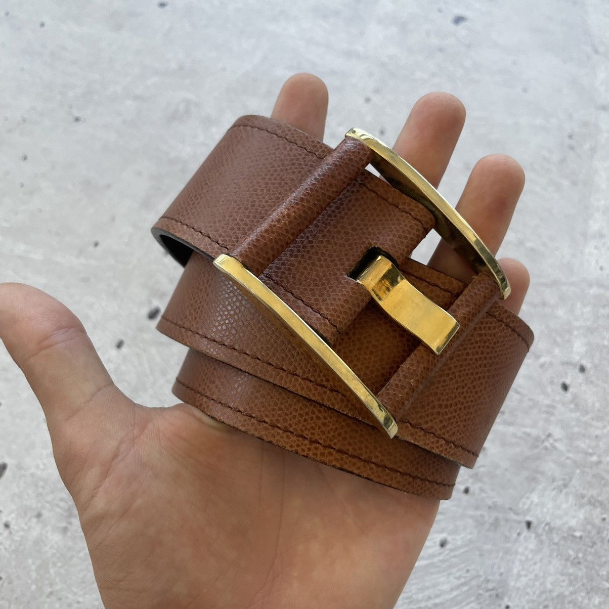 Jil Sander Vintage Jil Sander Leather Belt Luxury Archive Brown Size ONE SIZE - 3 Thumbnail