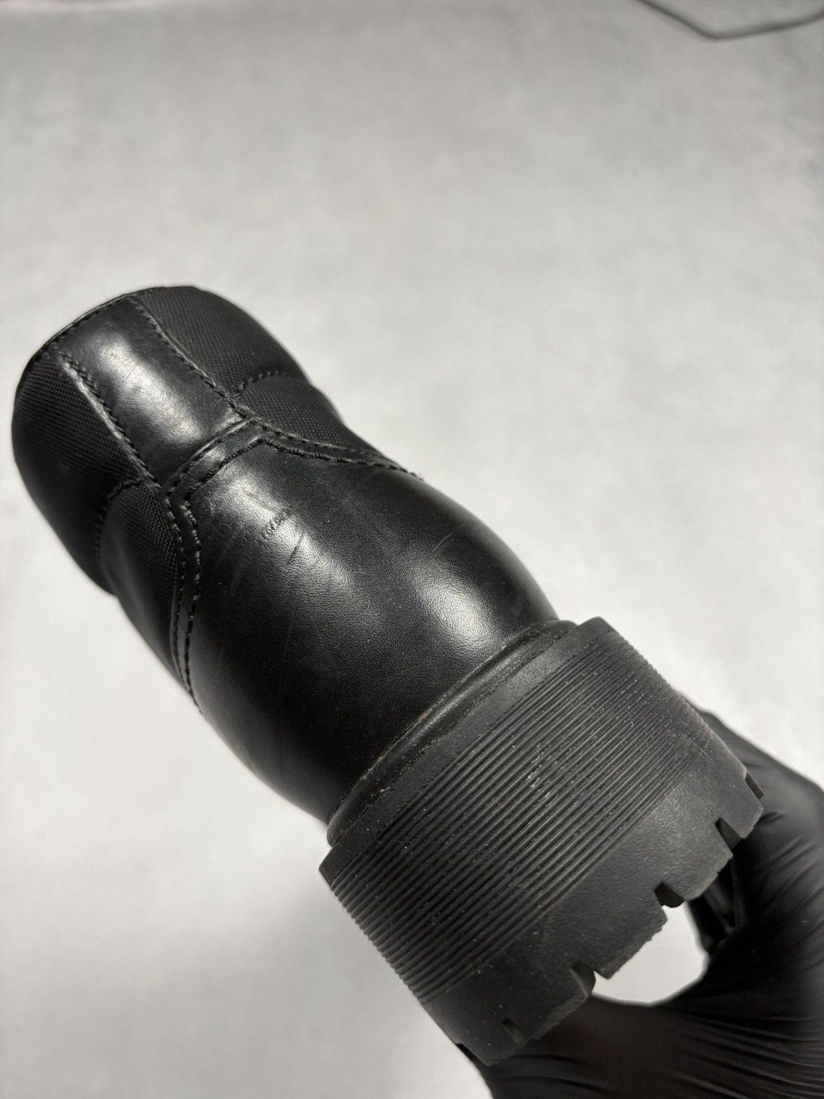 Prada Prada Milano Leather Hiking Combat Boots Lug Sole 3T 5920 Size US 8.5 / IT 38.5 - 20 Thumbnail
