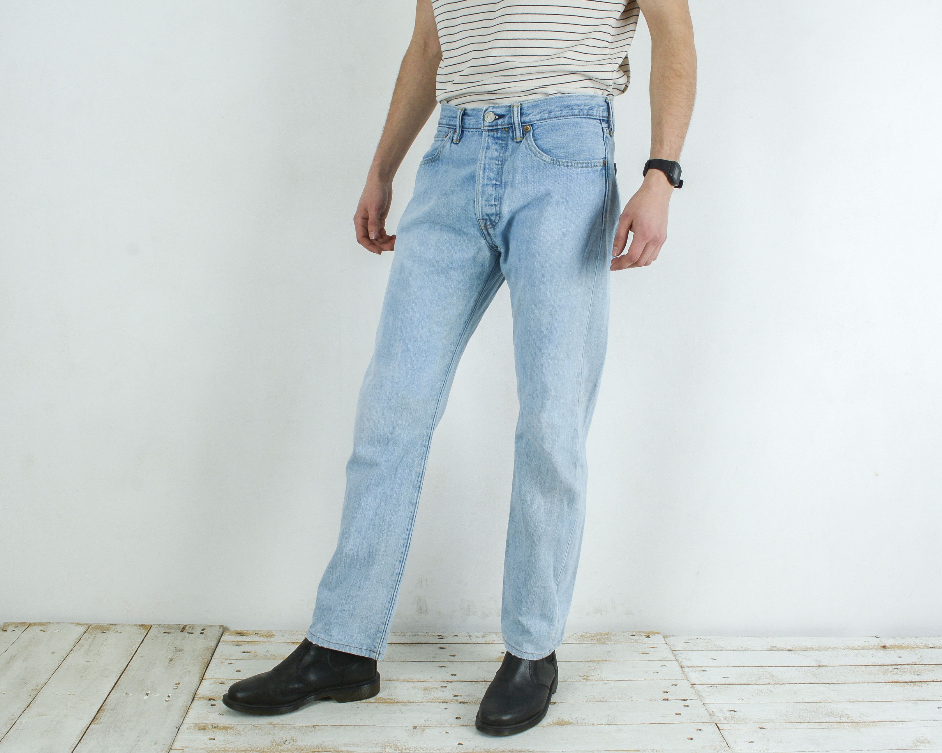 Levi's 501 W31 L30 Regular Fit Straight Jeans Denim Pants Trousers Size US 31 - 3 Thumbnail