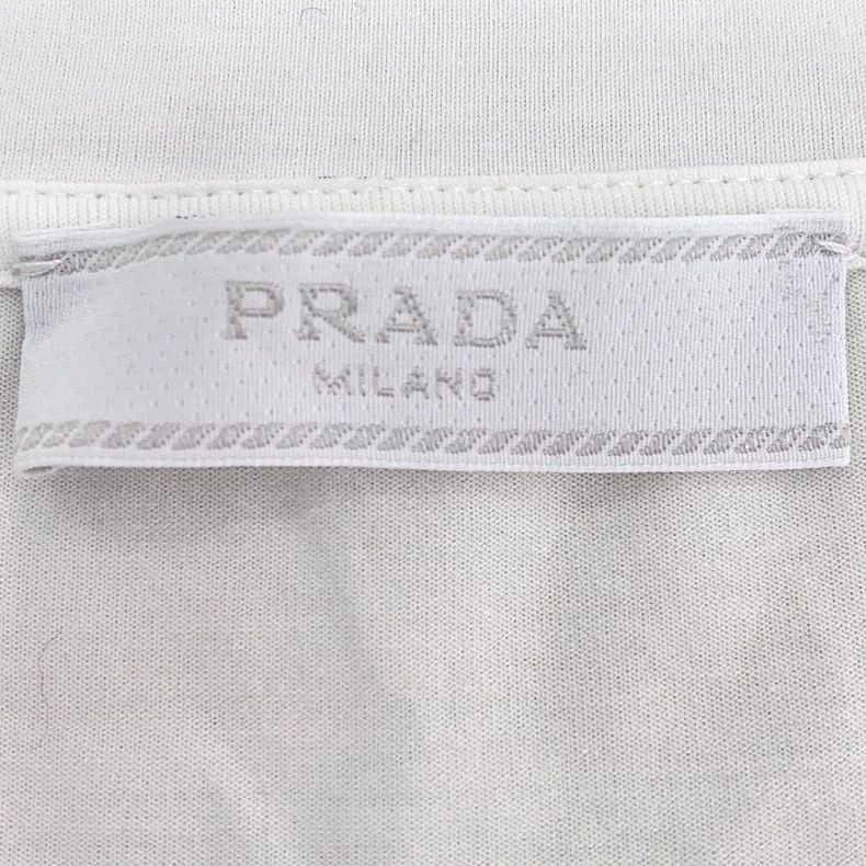 Prada Prada Logo letter embroidery round neck white cotton short- Size US XXL / EU 58 / 5 - 6 Thumbnail
