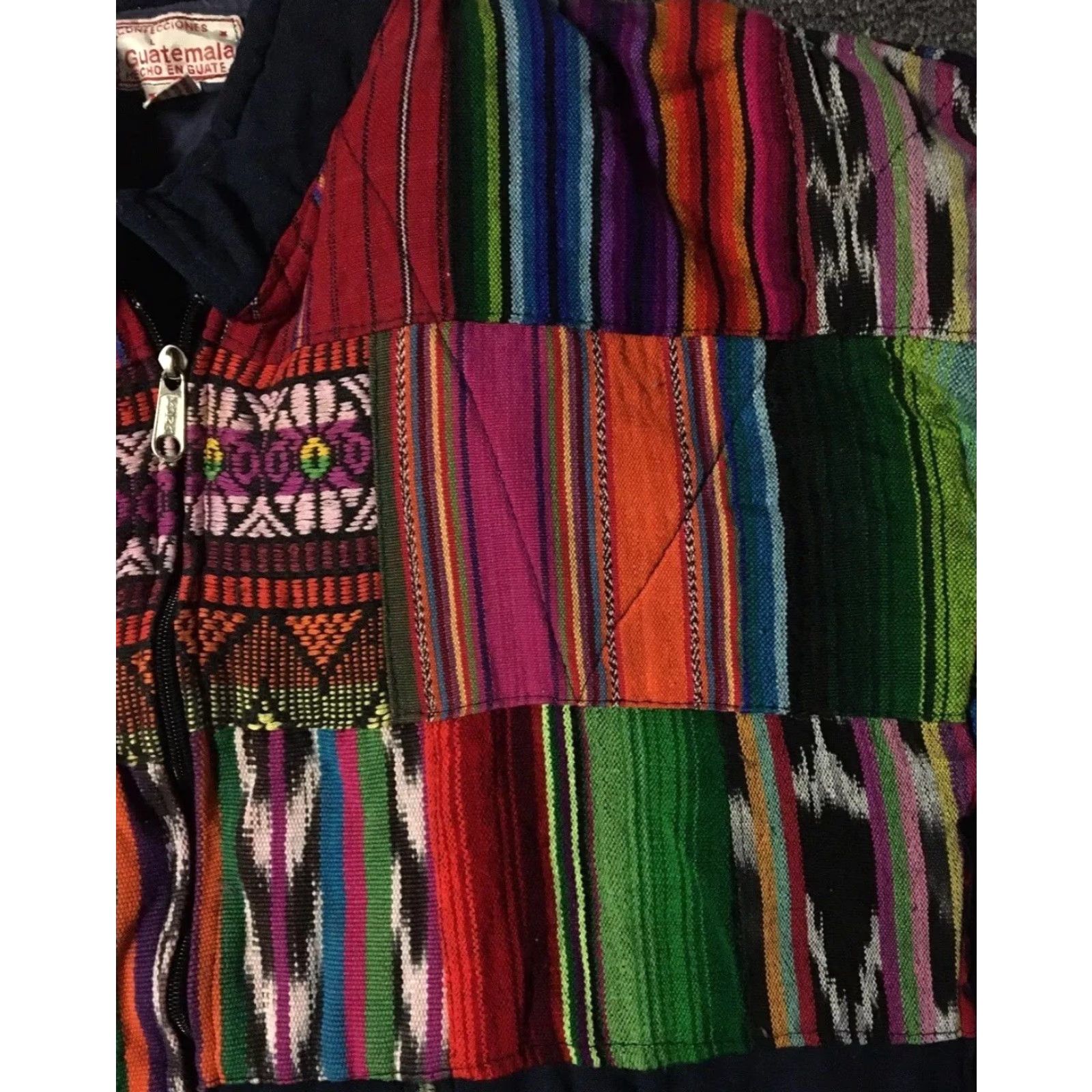 Vintage Vtg 80s Serape Patchwork Bomber Jacket M Ethnic Aztec Art Vaporwave Grunge 90s Size US M / EU 48-50 / 2 - 5 Thumbnail