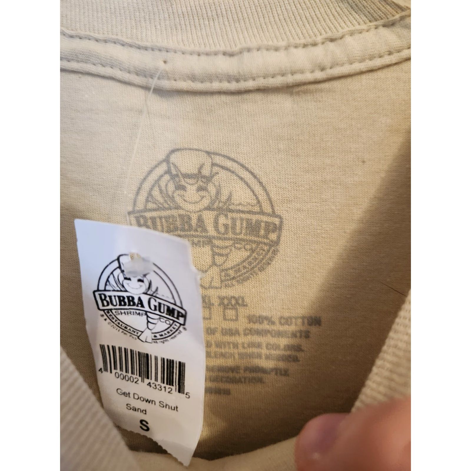 CO Bubba Gump Shrimp Co Las Vegas Beige T Shirt Size Small Mens Short Sleeve Crew Neck Graphic Print Cotton NWT Regular Fit Size US S / EU 44-46 / 1 - 2 Thumbnail
