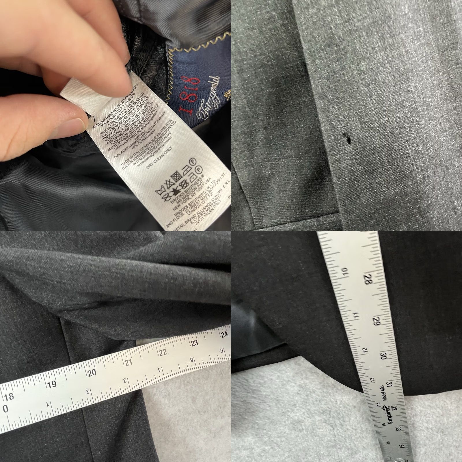 Brooks Brothers Brooks Brothers 1818 Fitzgerald Sport Coat Men 42R Gray Plaid Estrato Trabaldo Sport Coat Jacket/Coat Regular Gray 42 Mens Size US XS / EU 42 / 0 - 8 Thumbnail