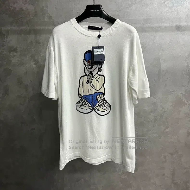 Louis Vuitton Louis Vuitton Latest White Cartoon Print Crew Neck Pullove Size US XL / EU 56 / 4 - 1 Thumbnail