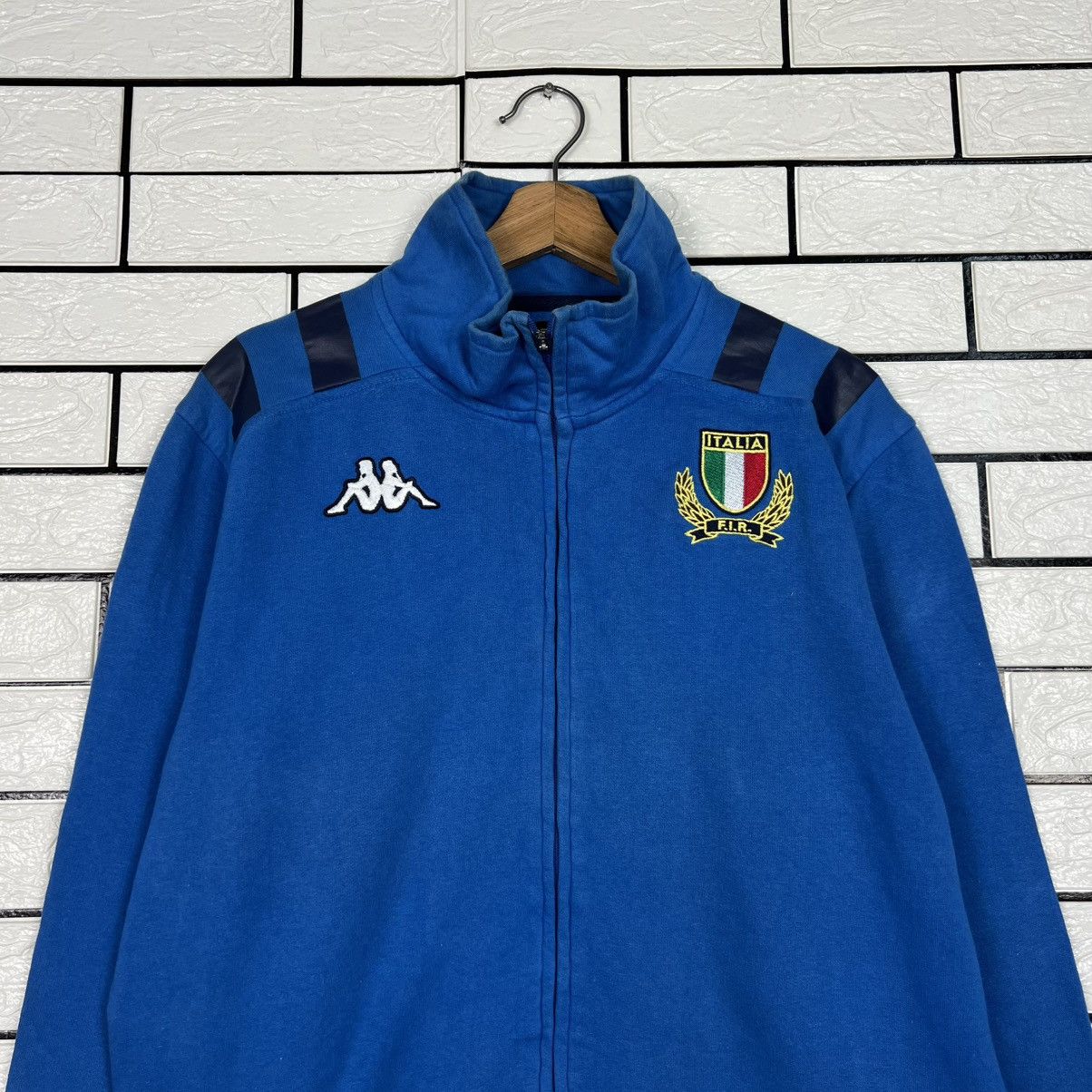 Kappa KAPPA ITALIA Big Logo Trutleneck Sweater Jacket #4030-C183 Size US L / EU 52-54 / 3 - 2 Thumbnail
