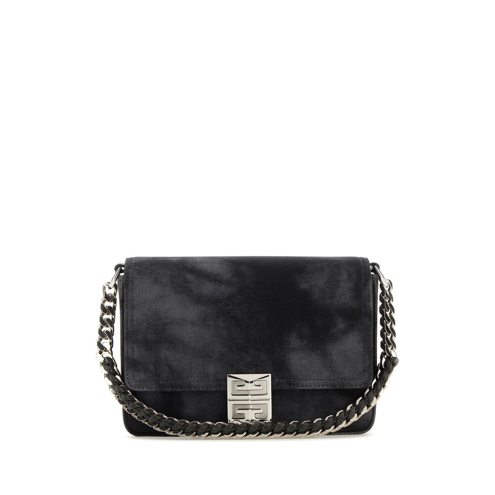 Givenchy GIVENCHY 4G Black / Gray Patched Washed Denim Shoulder Bag N Size ONE SIZE - 1 Thumbnail