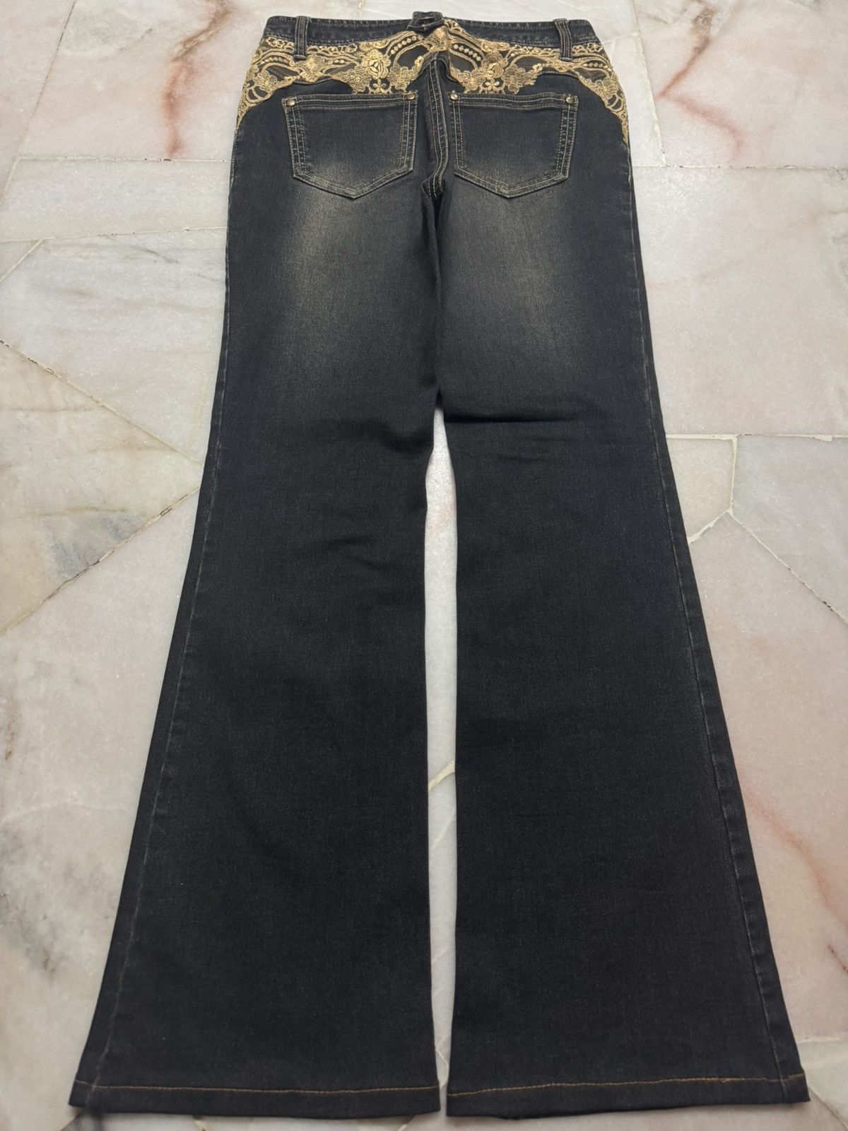 Tornado Mart flared darkwash archive japanese denim Size US 28 / EU 44 - 12 Thumbnail