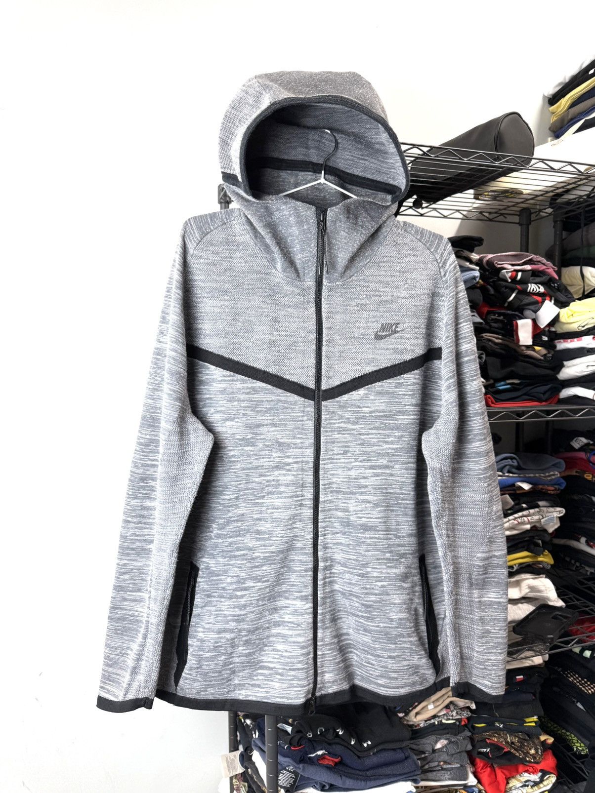 Nike Vintage Nike Tech Fleece Knitted Knit Hoodie Roger Federer Size US L / EU 52-54 / 3 - 1 Thumbnail