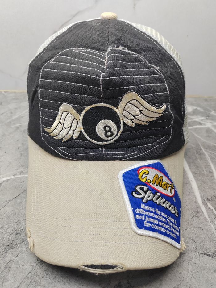 Vintage Vintage Flying 8 Ball Distressed Style Cap Hat Size ONE SIZE - 2 Thumbnail