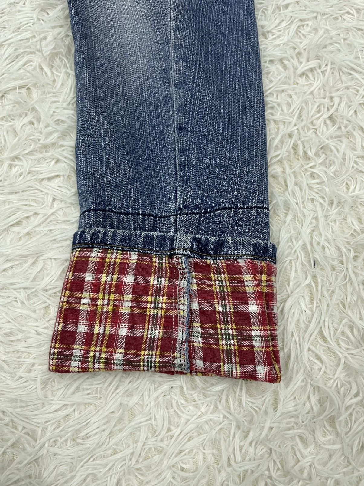 Japanese Brand B-S Complexity Gingham Dual Waist Jeans Pant Size US 31 - 10 Thumbnail
