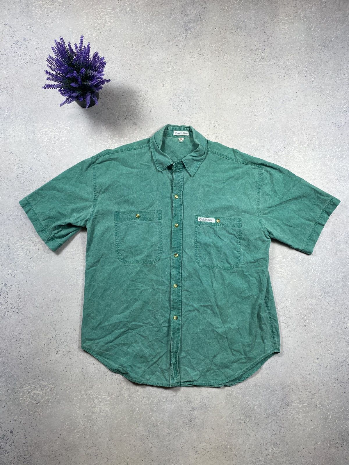 Calvin Klein Vintage Calvin Klein Mens Shirt Size XL Size US XL / EU 56 / 4 - 1 Thumbnail
