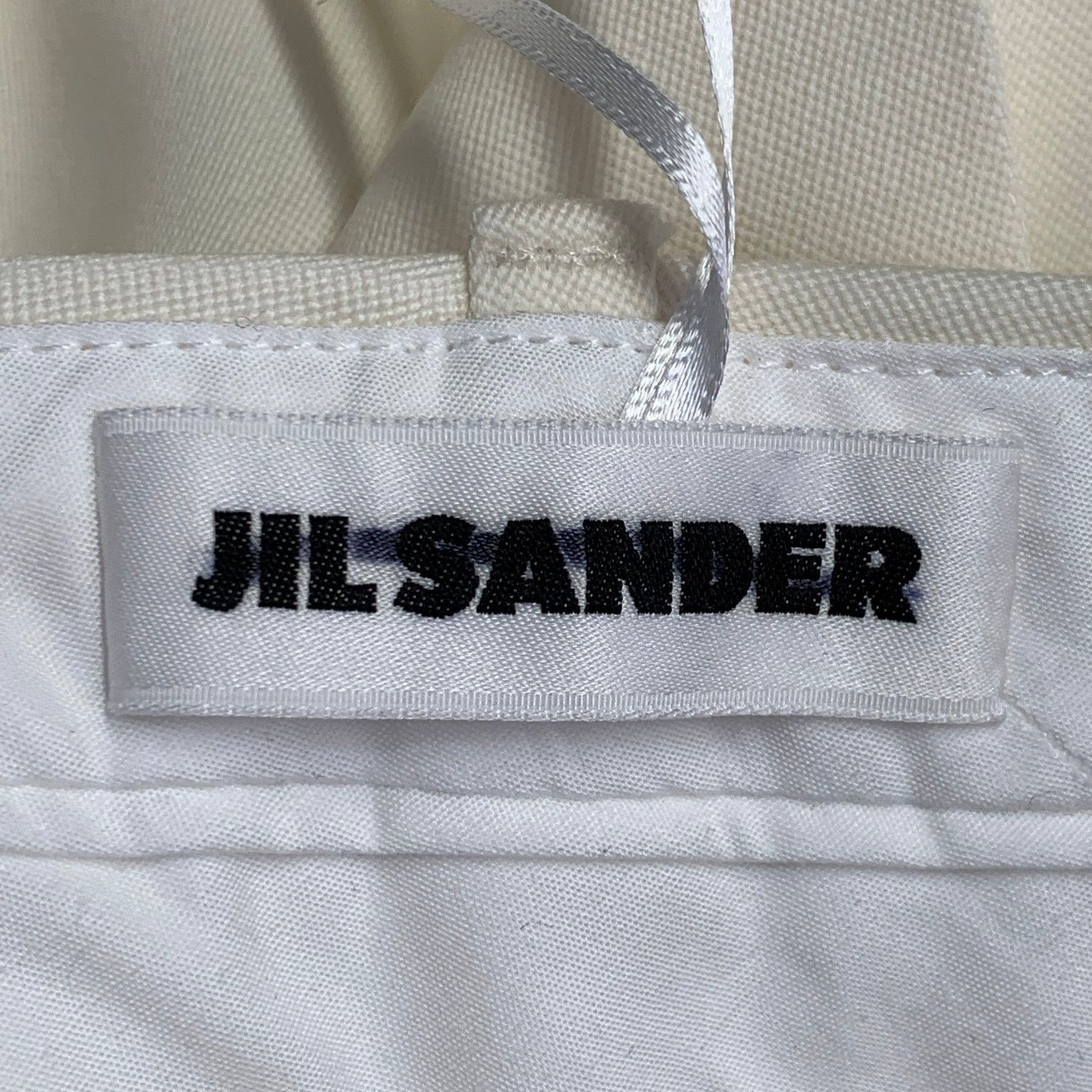 Jil Sander JIL SANDER Size 8 Cream Wool Flat Front Dress Pants Size 30" / US 8 / IT 44 - 5 Thumbnail