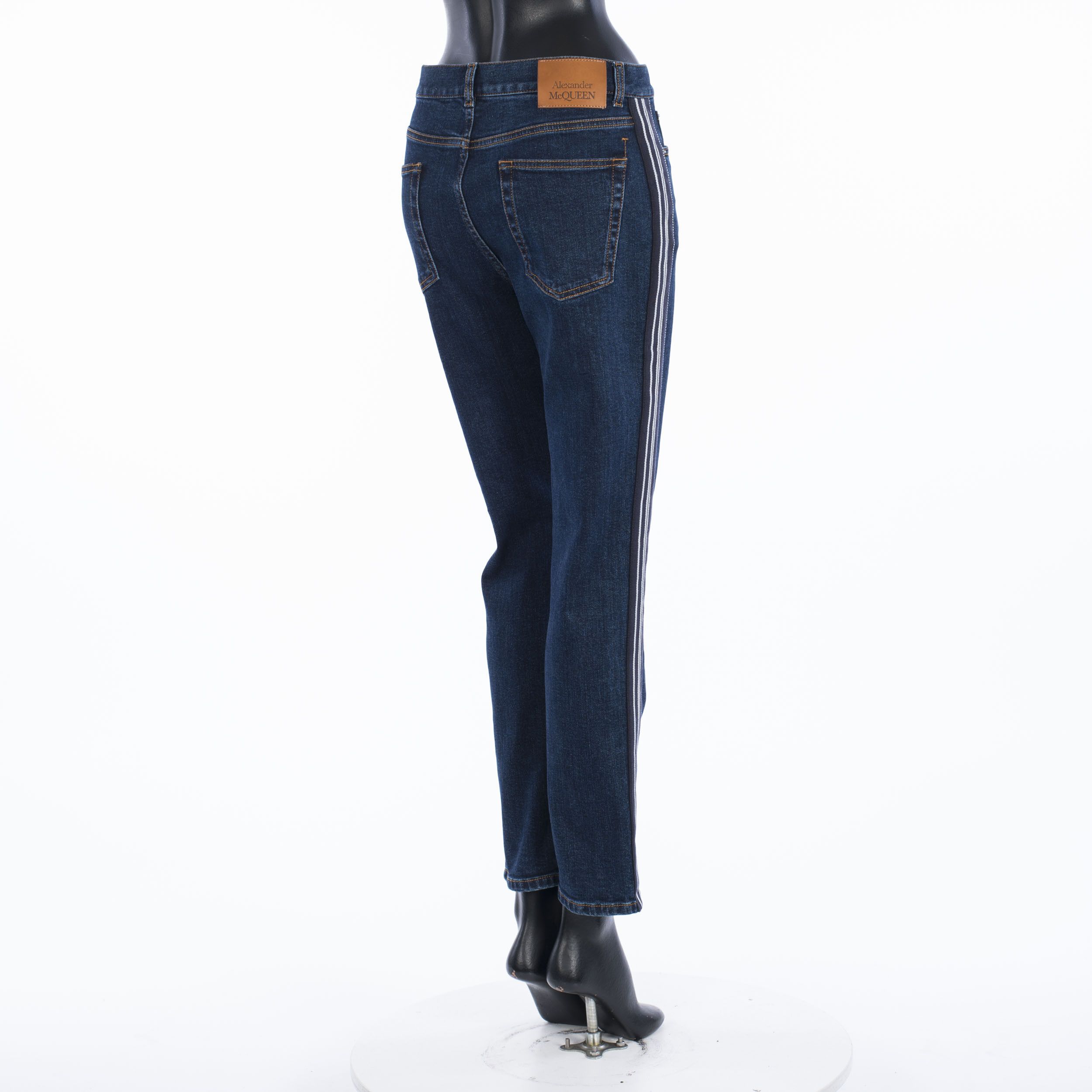 Alexander McQueen Indigo Blue Fitted Denim Trousers In Vintage Wash Indigo Size 34" / US 12 / IT 48 - 6 Thumbnail