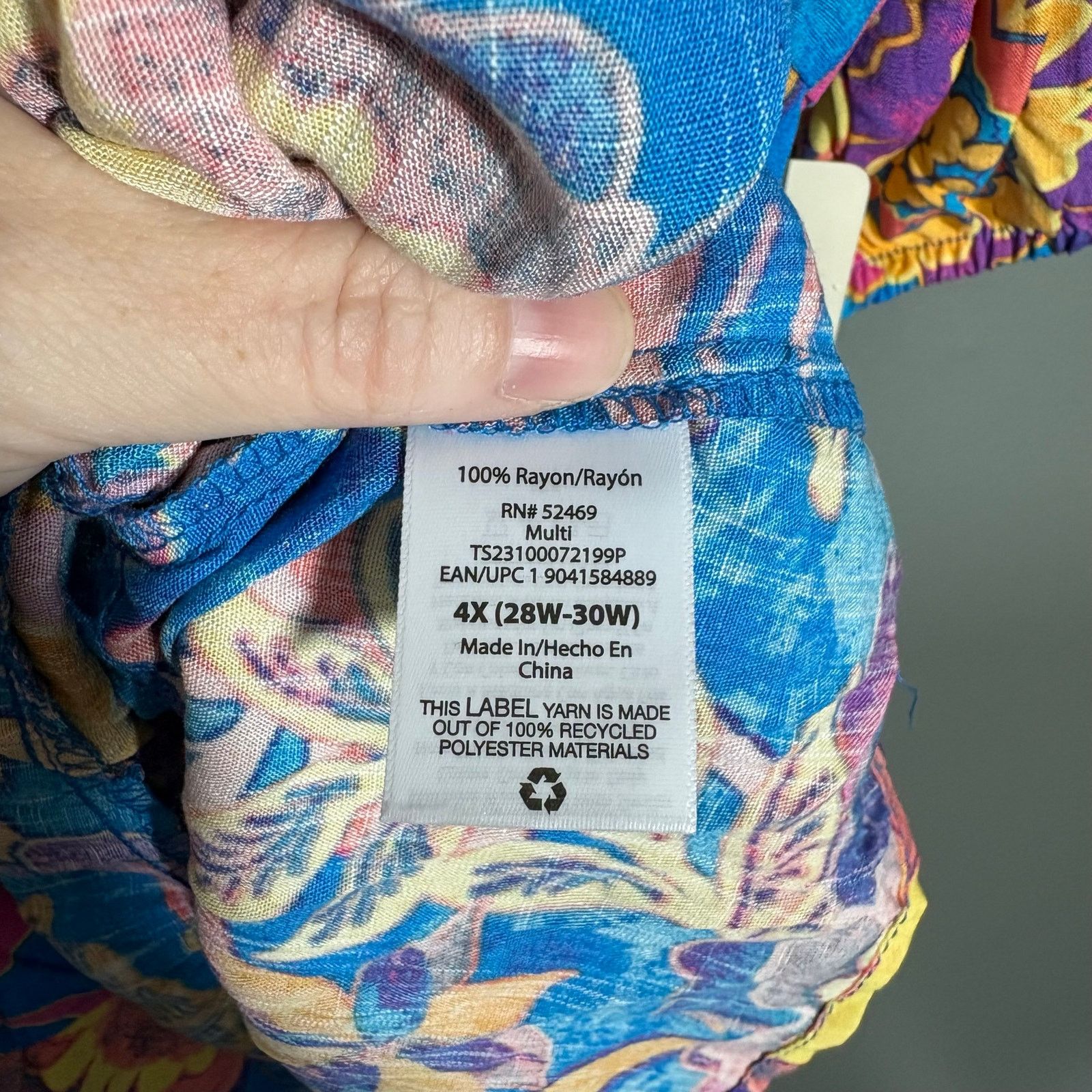 Other Terra & Sky NWT Blue Floral Boho Peasant Top - Size 4X Size 4XL / US 24-26 - 6 Thumbnail