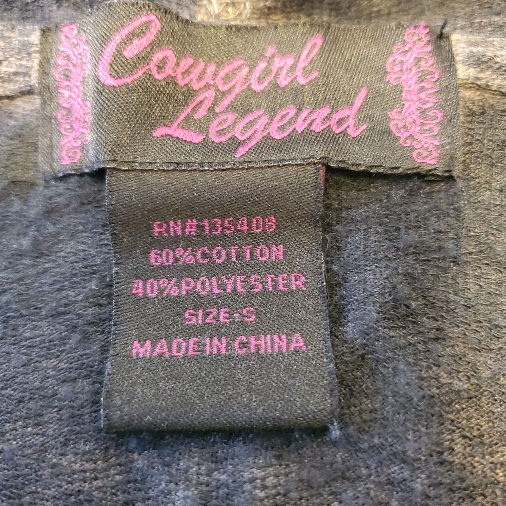 Vintage VINTAGE Cowgirl Legend Hoodie Sz S Black Burnout Full Zip Western Bling Rhinestone Womens Size S / US 4 / IT 40 - 7 Thumbnail