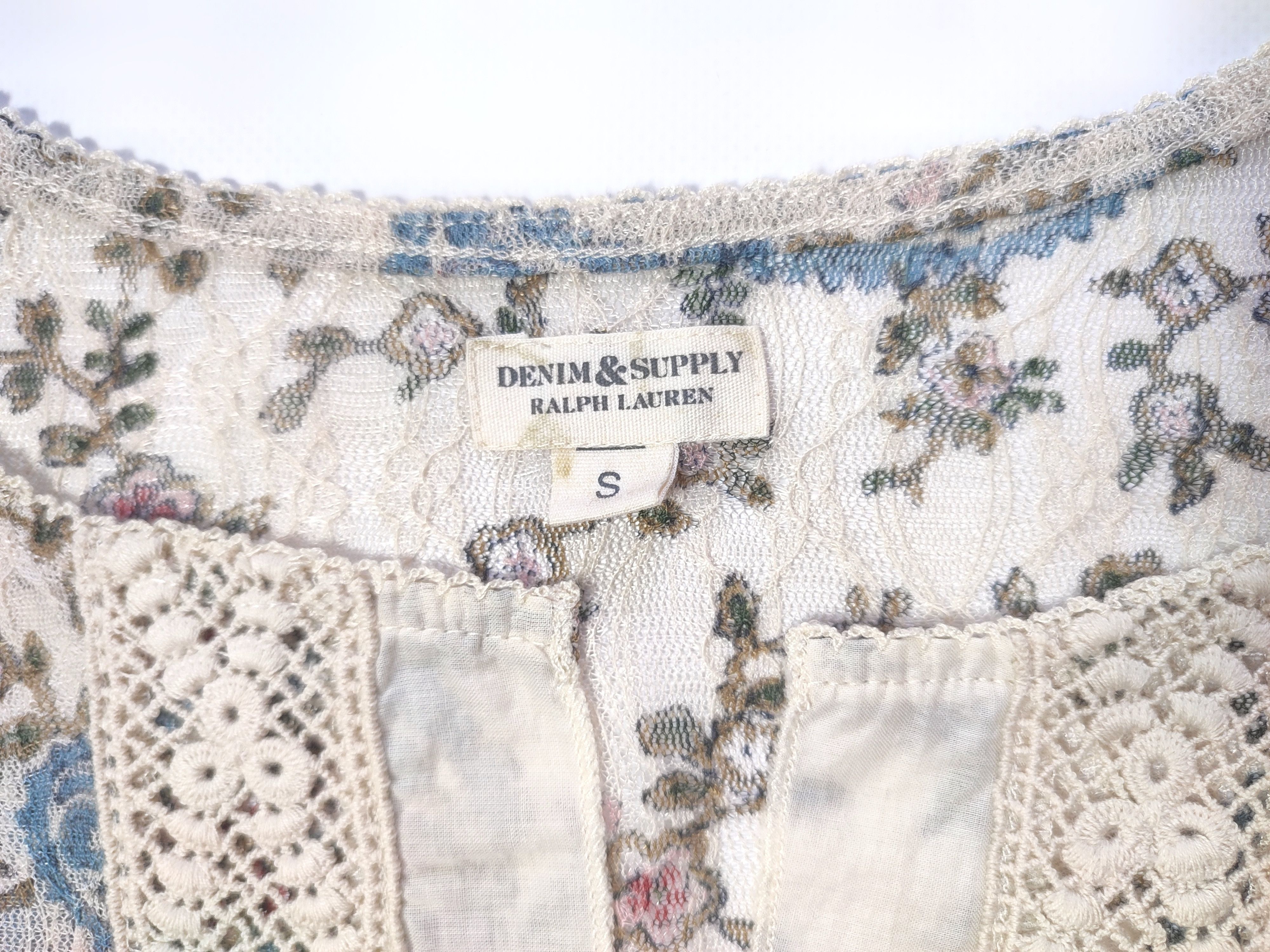 Denim & Supply Ralph Lauren Polo Mesh Pearl Blouse Size S / US 4 / IT 40 - 5 Thumbnail