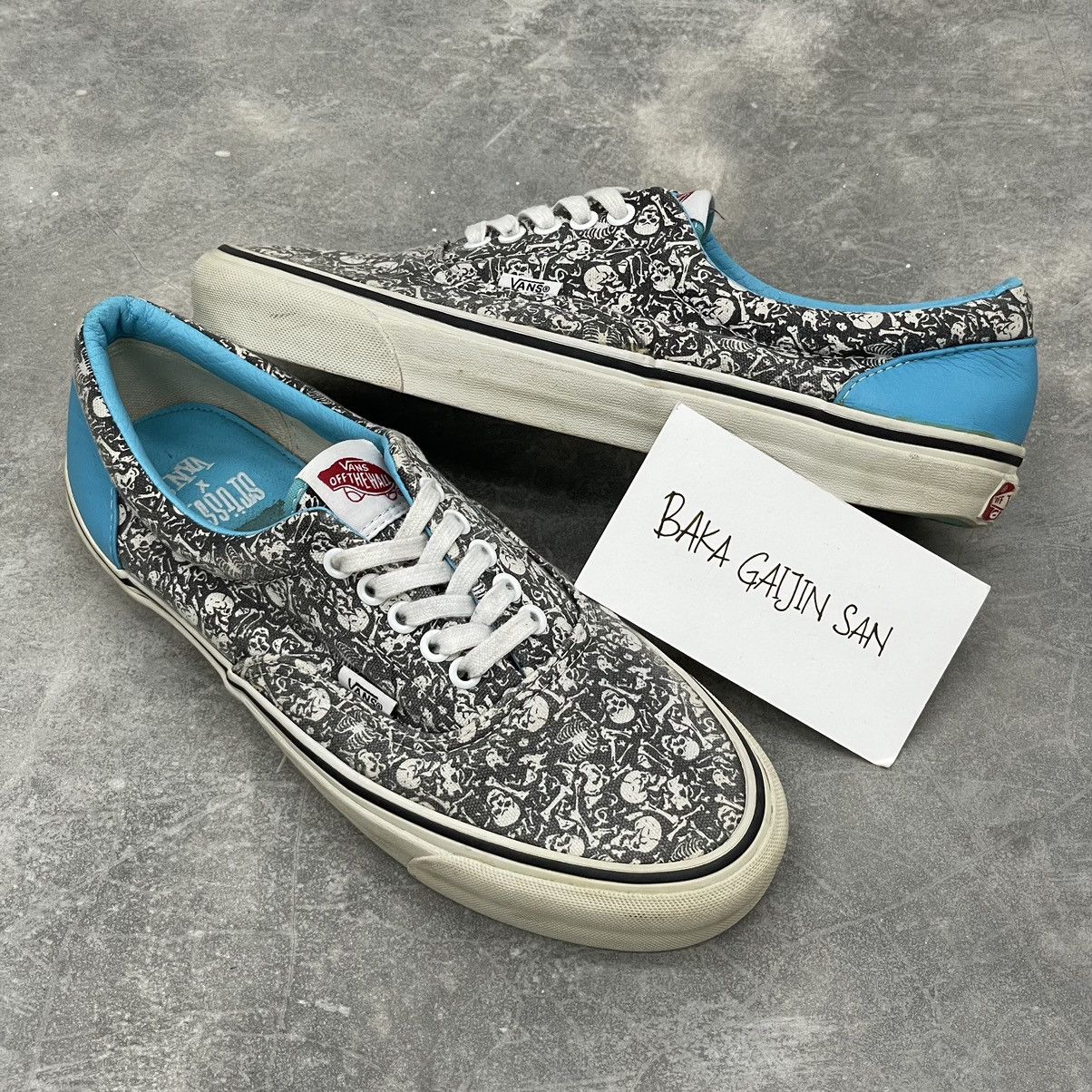 Stussy × Vans Stussy x Vans Vault Era LX Skull UK9 US10 Black White Rare Size US 10 / EU 43 - 5 Thumbnail
