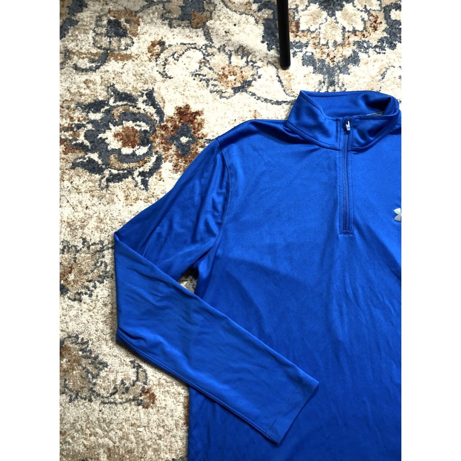 Under Armour Under Armour Shirt Mens XL Blue HeatGear Quarter Zip Long Sleeve Pullover Loose Size US XL / EU 56 / 4 - 3 Thumbnail