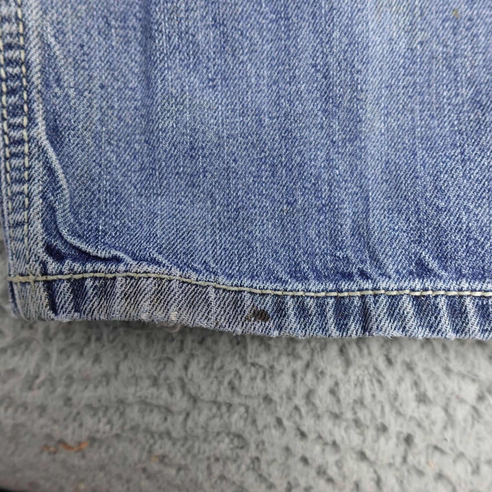 Denime Cinch Jeans Mens 35 (32x32 Actual) Blue Denim Light Wash Western Work Wear Jeans Mens Regular Blue USA 90s Style Size US 35 - 7 Thumbnail