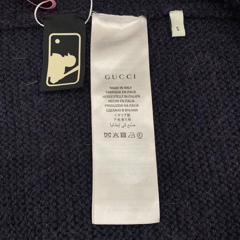 Gucci Gucci Dark blue striped logo embroidered wool single-breas Size S / US 4 / IT 40 - 7 Thumbnail